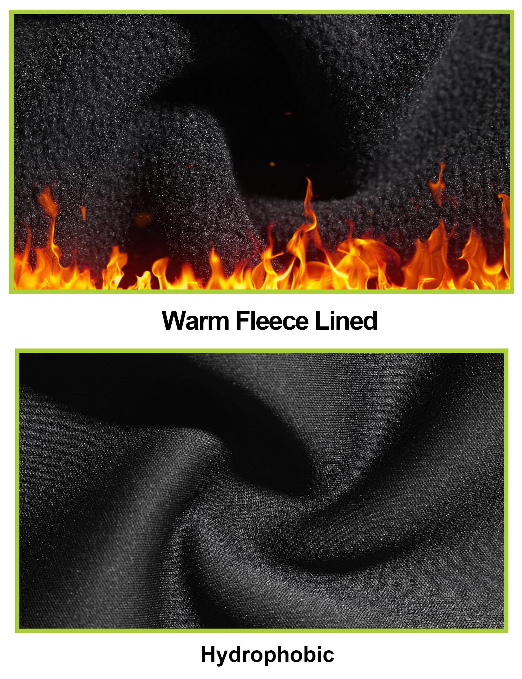 KUTOOK Pantalones Térmico de Ciclismo para Hombre Invierno con Forro Polar Elástico Pantalones de Bicicleta
