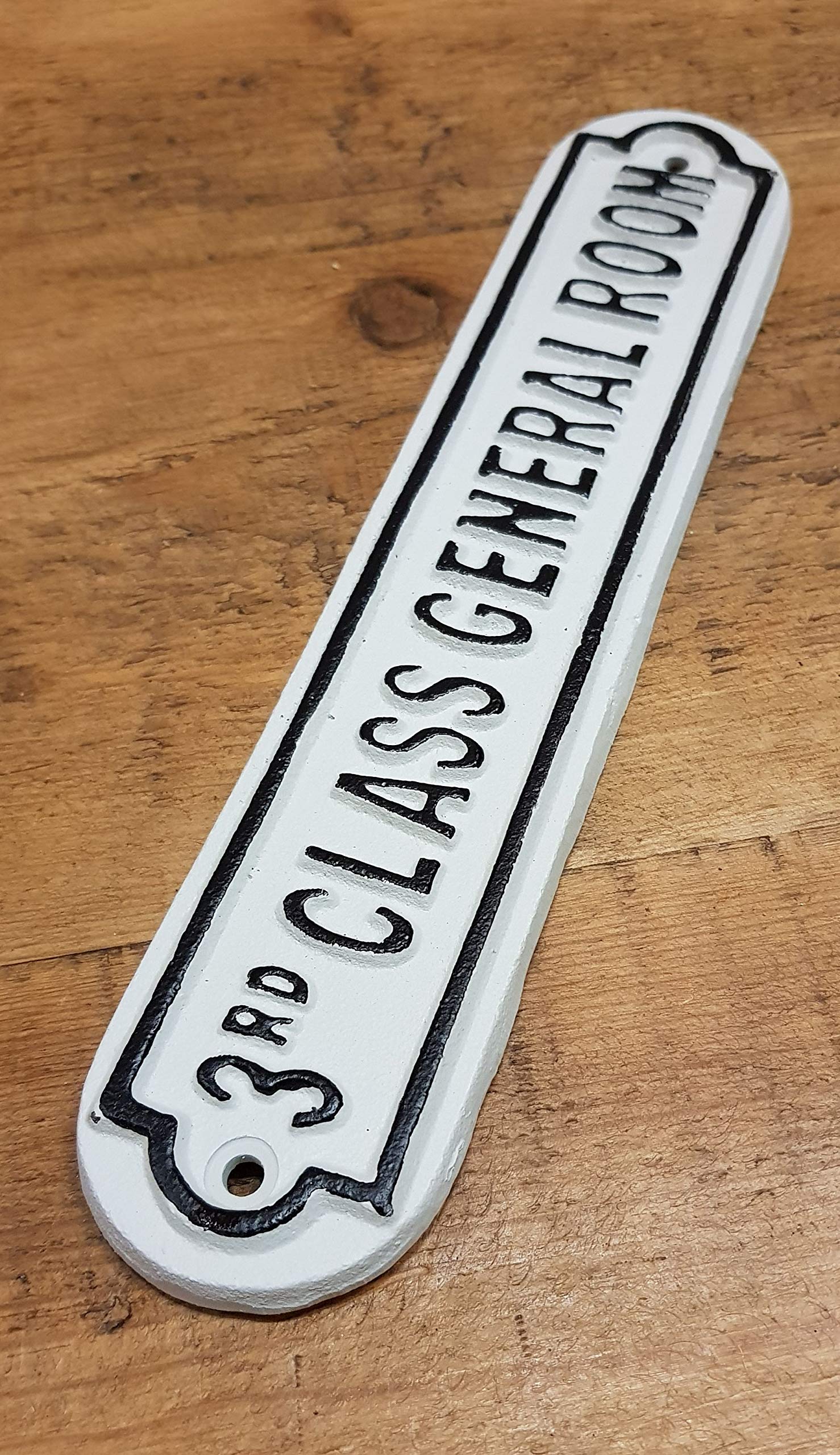 Ascalon Cast Iron 3rd Class General Room Railway Plaque