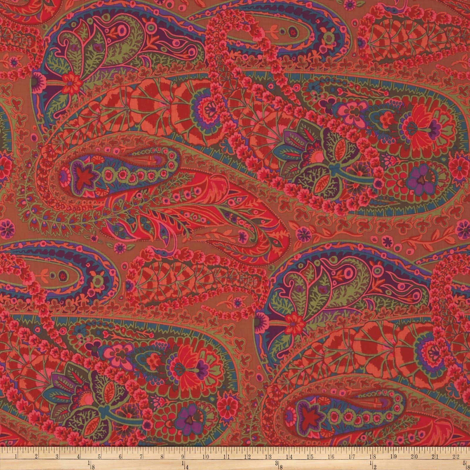 Kaffe Fasset Collective Paisley Jungle Rust, Fabric by The Yard