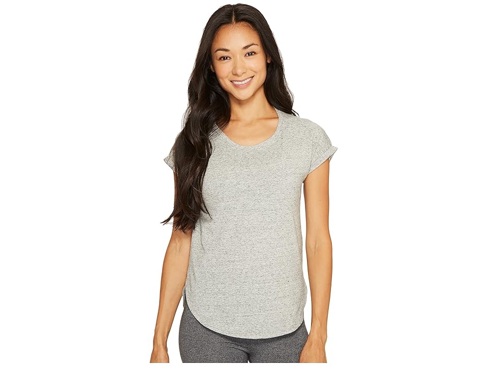 

adidas Performer Hi Lo Tee (Medium Grey Heather/Snow Melange) Women's T Shirt, Gray