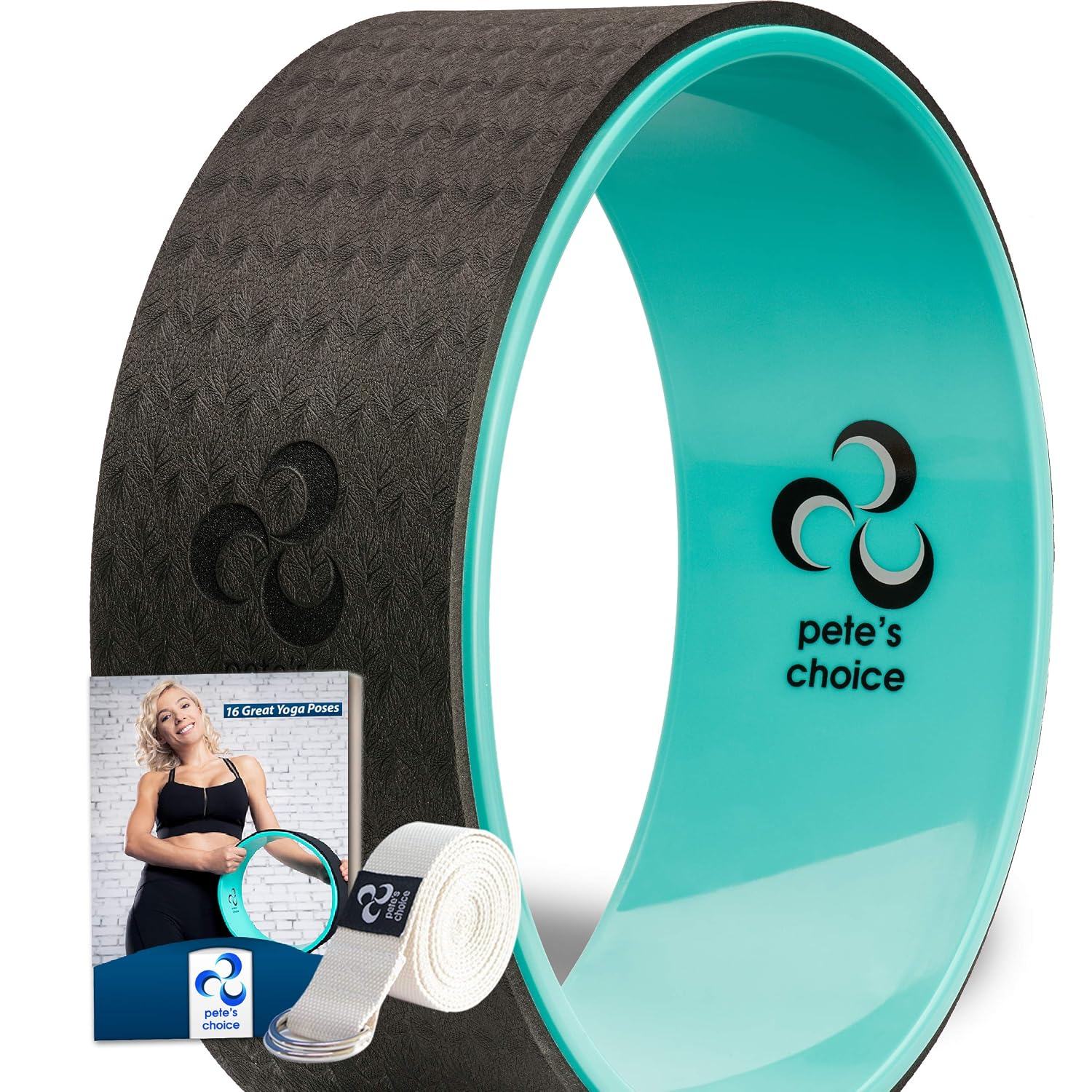 Tormeti Yoga Wheel - Strongest and Most Comfortable, High-Density NBR Exercise Dharma Prop Wheel, for Improving Backbends,...