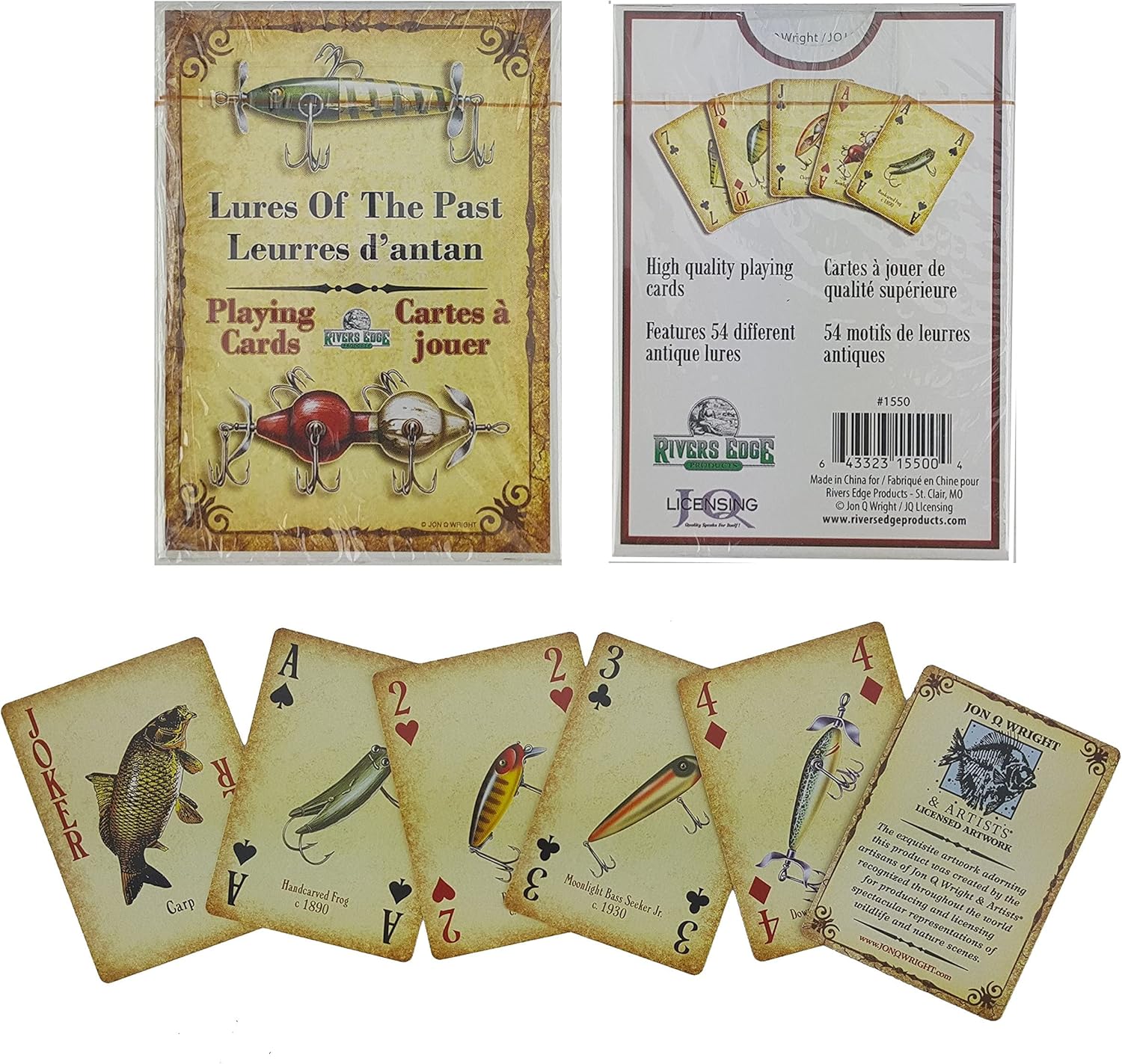 Rivers Edge 1550 Single Deck Lure Playing Cards Toys & Games