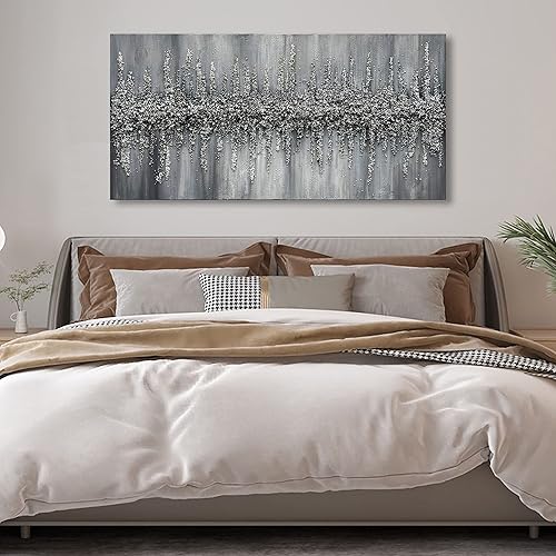 Miniatura 4 de Limiyer Arte moderno abstracto para pared, pintura de textura de piedra de cristal blanco y negro, sala de estar, dormitorio, pasillo, pared,