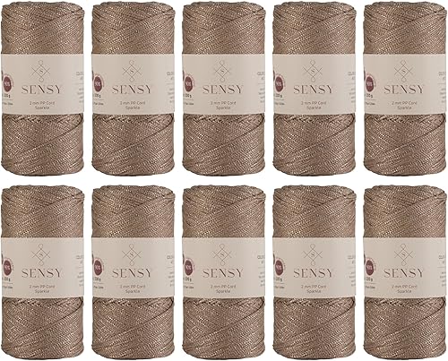 Miniatura 54 de Sensy Premium 2mm 76 Metros de Cuerda de Poliéster 100% Cordón de Polipropileno Cordón de Macramé 2mm Cordón para Bolso de Crochet Hilo de Crochet