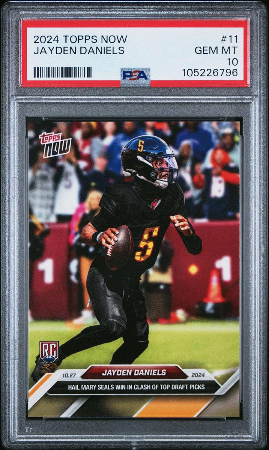 Graded Psa Gem Mint 10 Jayden Daniels Football Rookie Card #11 Young Superstar Quarterback Rookie Of The Year