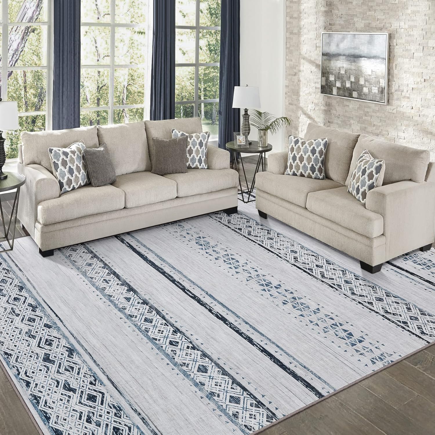 Area Rugs Living Room Rugs 5x7 Rug for Bedroom Machine