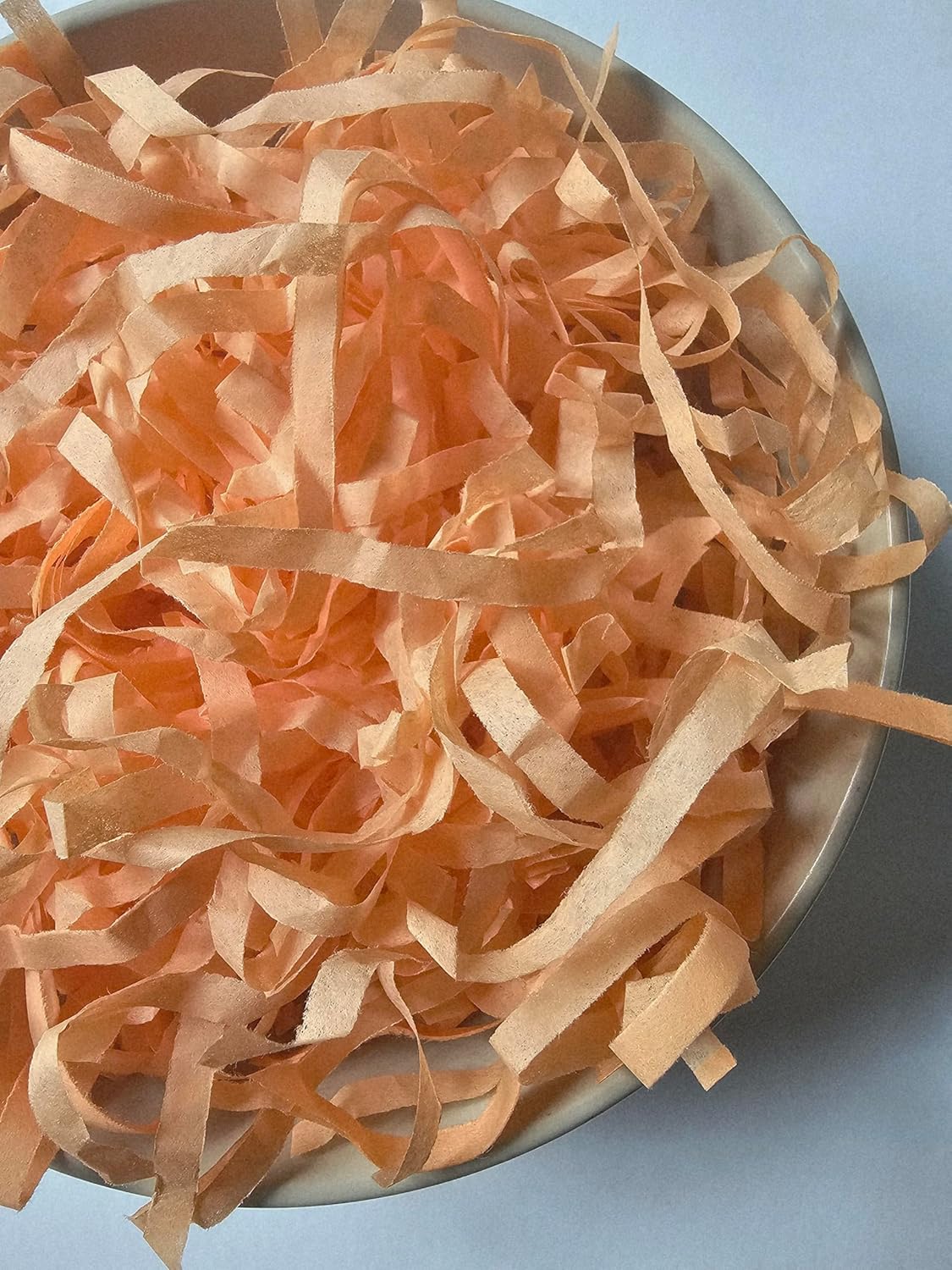 Inside My Nest Peach Shredded Tissue Paper Shred Hamper Gift Box Basket Filler Fill Christmas Eco-Friendly Biodegradable Compostable Acid-Free Colourfast 200g