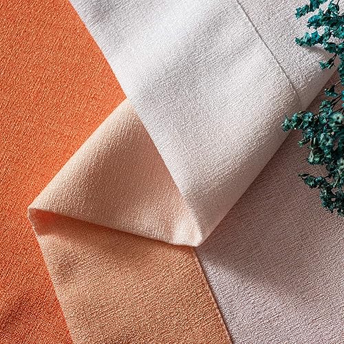 Miniatura 7 de Melodieux Cortinas semitraslúcidas de lino degradado de 63 pulgadas de largo para sala de estar, cortinas horizontales de gasa con bolsillo para