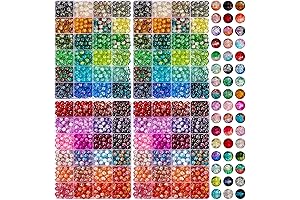 2400-Piece Dazzling Glass Bead Collection for Jewelry Crafting