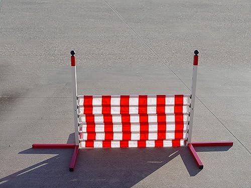 Salto de panel de agilidad para perros, rojo-blanco