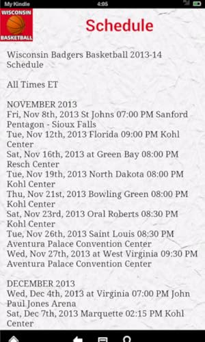 Wisconsin Basketball News (Kindle Tablet Edition)