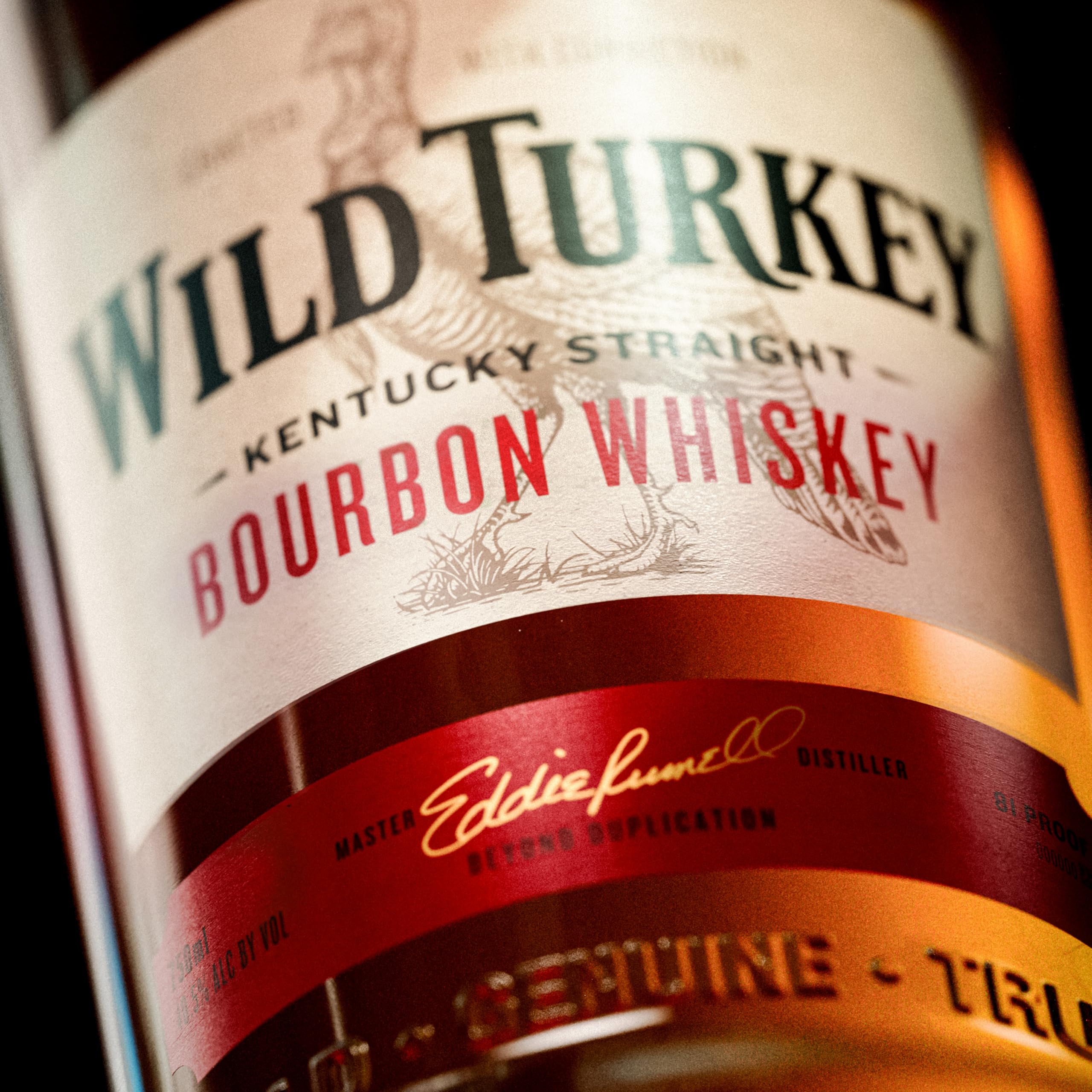 Wild Turkey - Bourbon, 70 cl, Kentucky Straight Bourbon Whiskey, 40,5% Vol