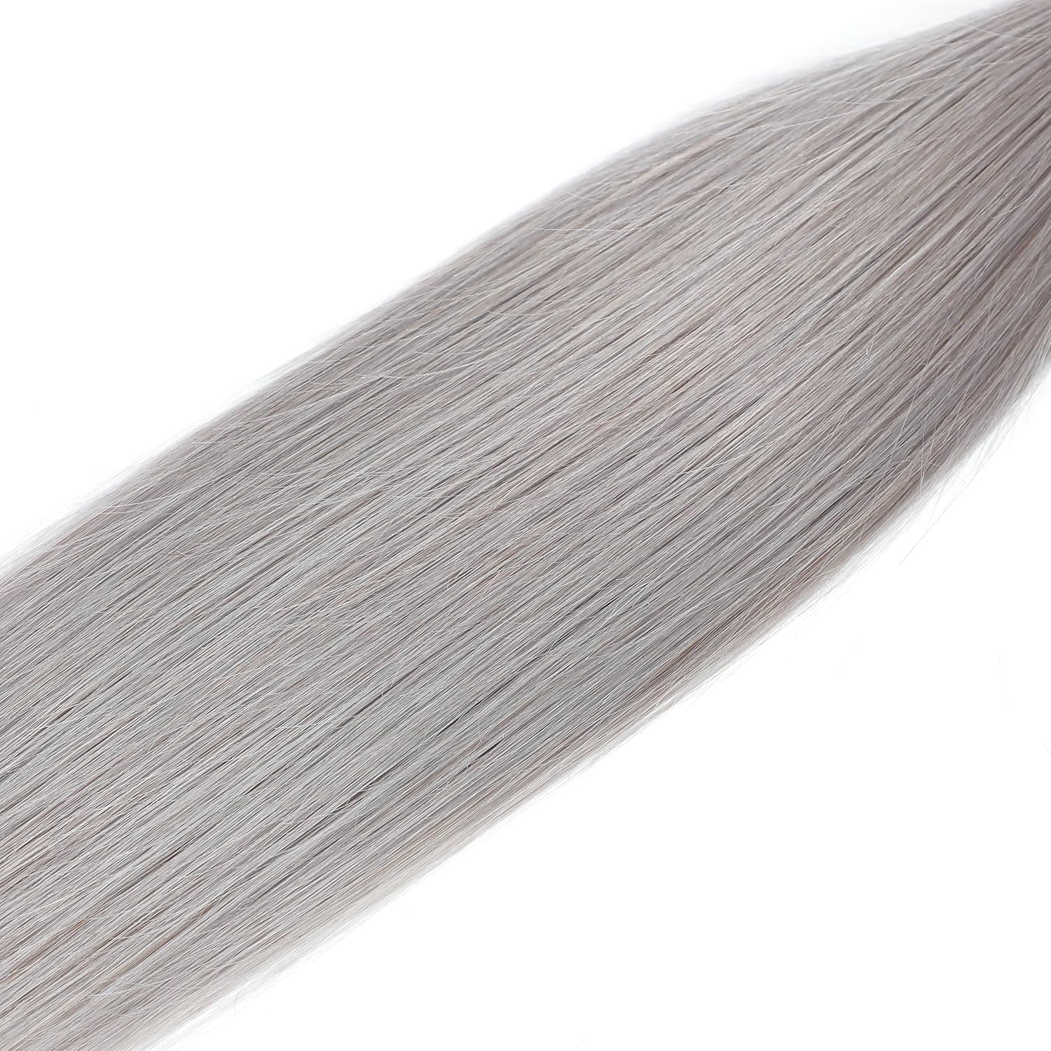 Brazilian Straight Grey Human Hair Bundles 10Inch 1 Bundle Silver Human Hair Bundle For Black Women Sew In 100% Remy Hair Extension