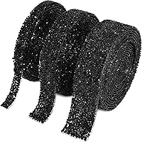 Vista 14 de Locacrystal Cinta Brillante de Diamantes de Imitación Autoadhesiva Termoadhesiva de Resina de Cristal Diamante, Rollo Envolvente de Calcomanías DIY