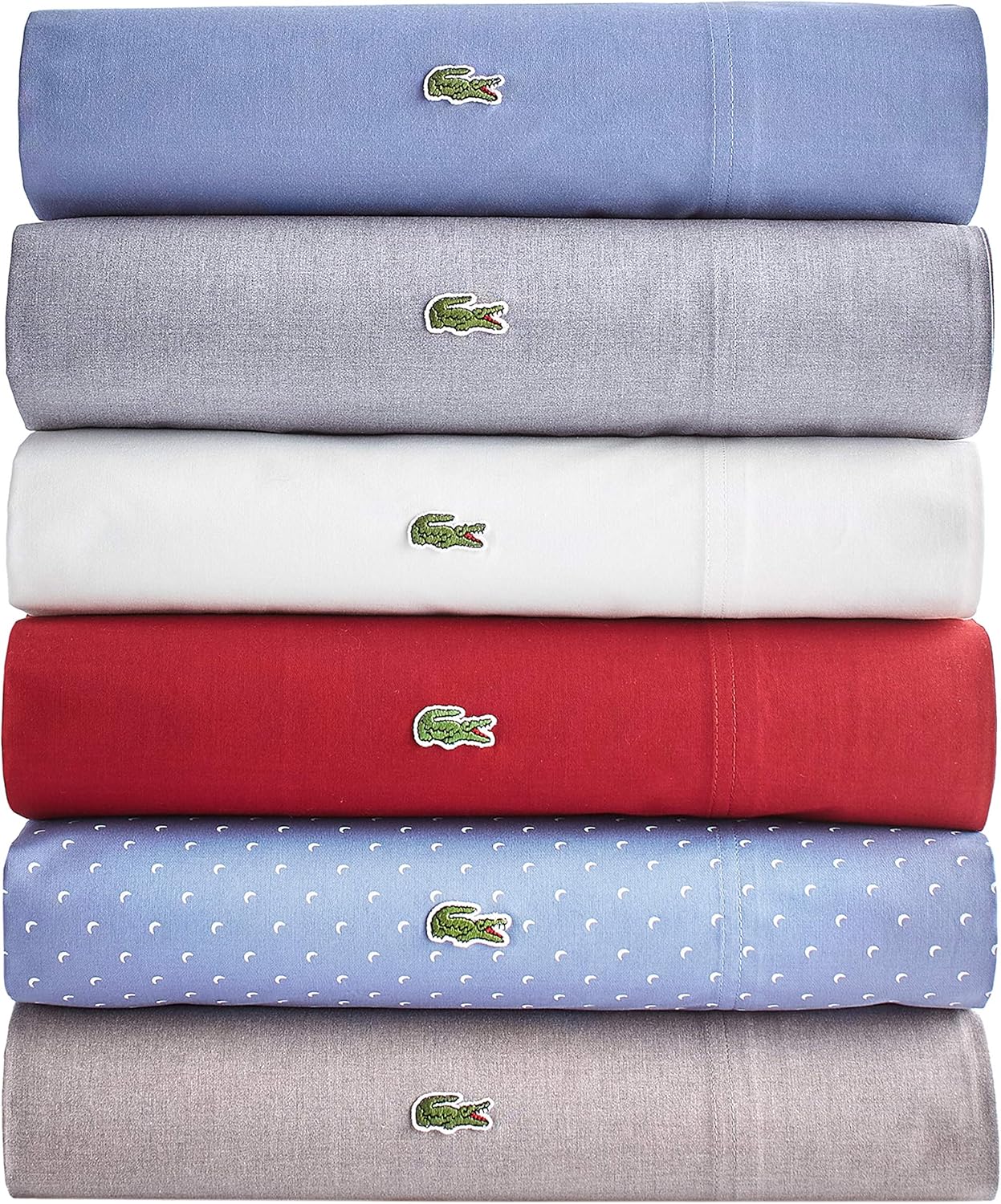 New Arrivals Lacoste Advantage Easy Care 4-Piece Sheet Set, King, Golf Slate Blue