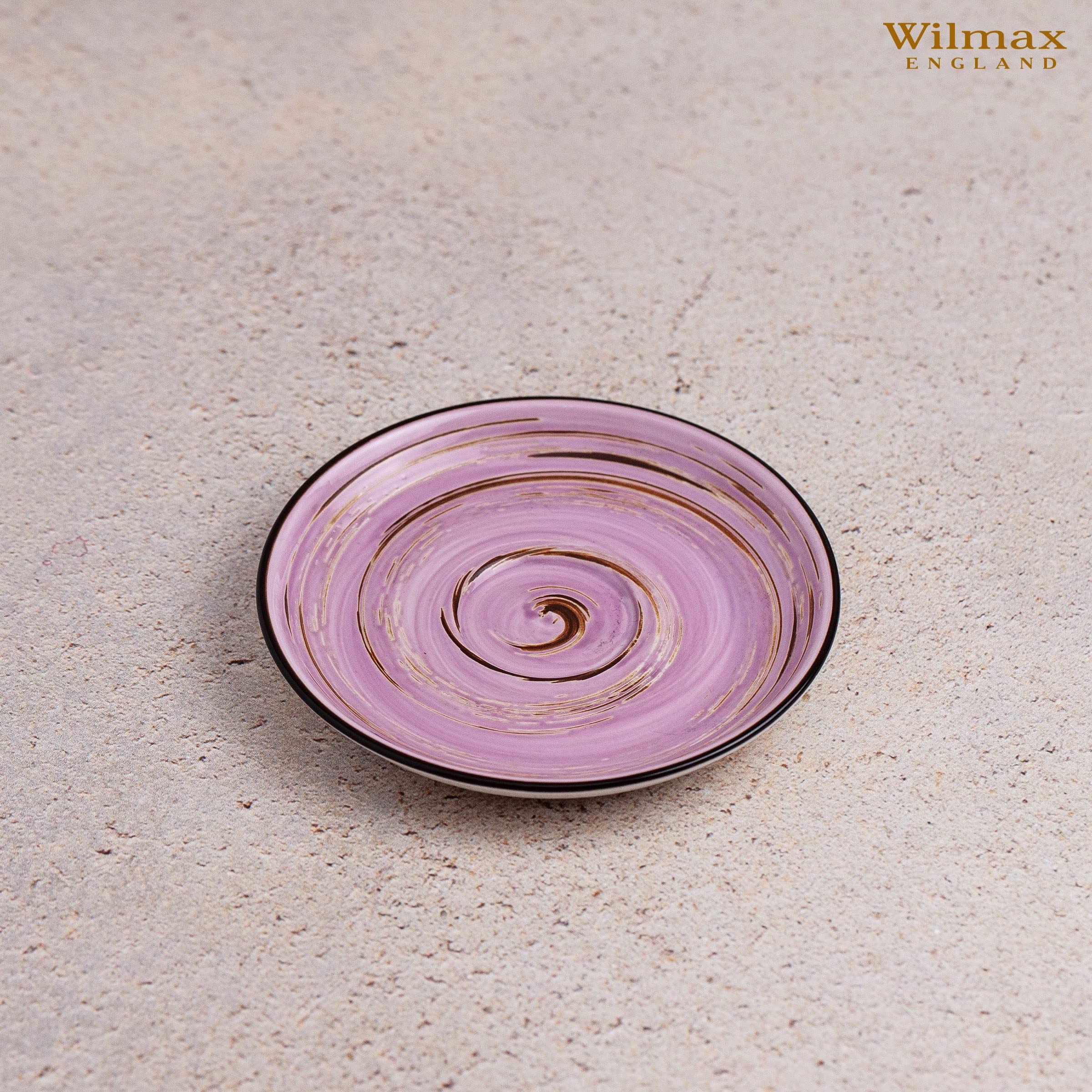 Wilmax Juego de 6 tazas con platillos, 300 ml, tazas de café de porcelana, tazas de té, tazas para bebidas, postres, cafés, diseño moderno