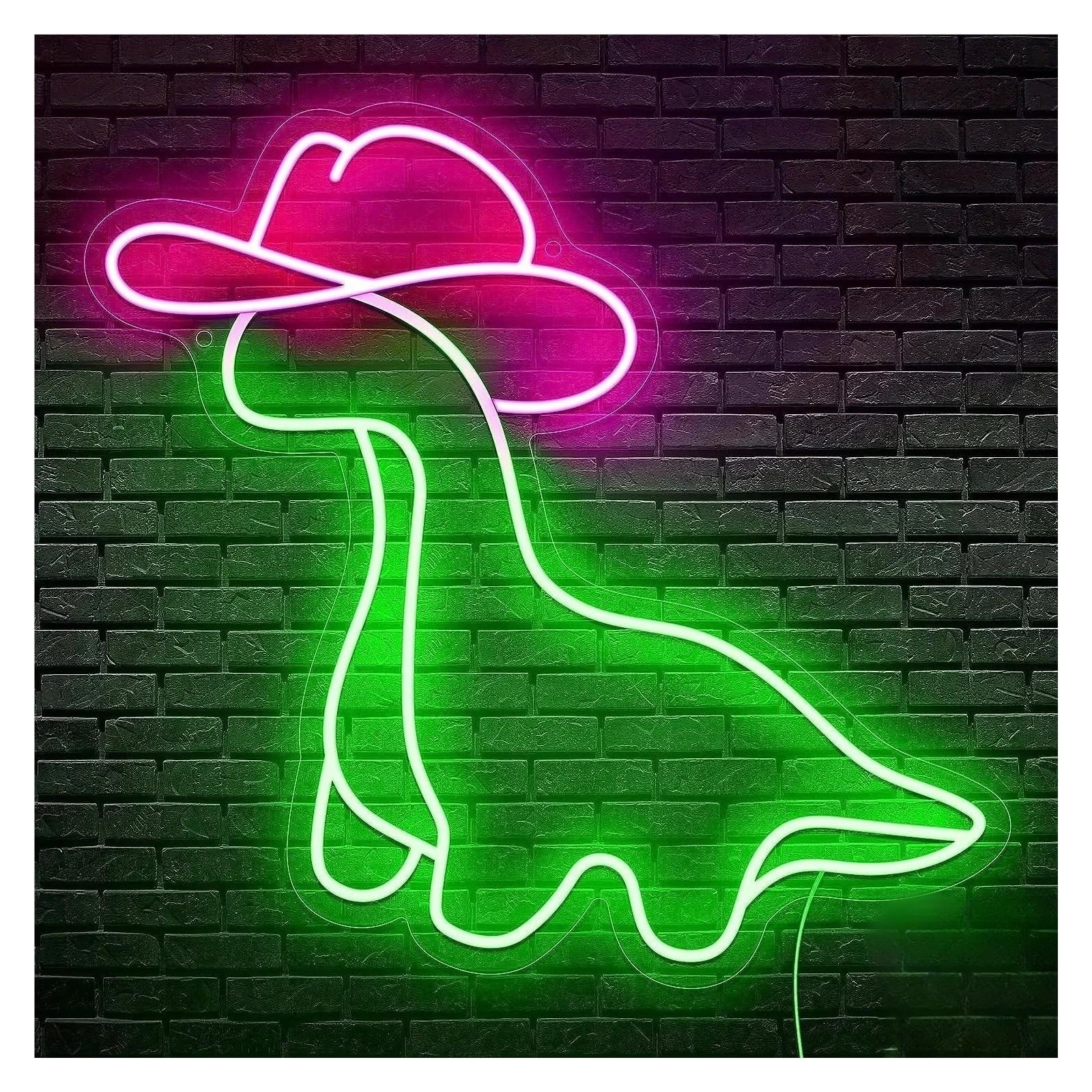 SHOUXI Sign Lamp Cowboy Dinosaur Neon Signs, Room Decoration, Dinosaur Lovers Neon Bedroom Decoration 30x26.8cm