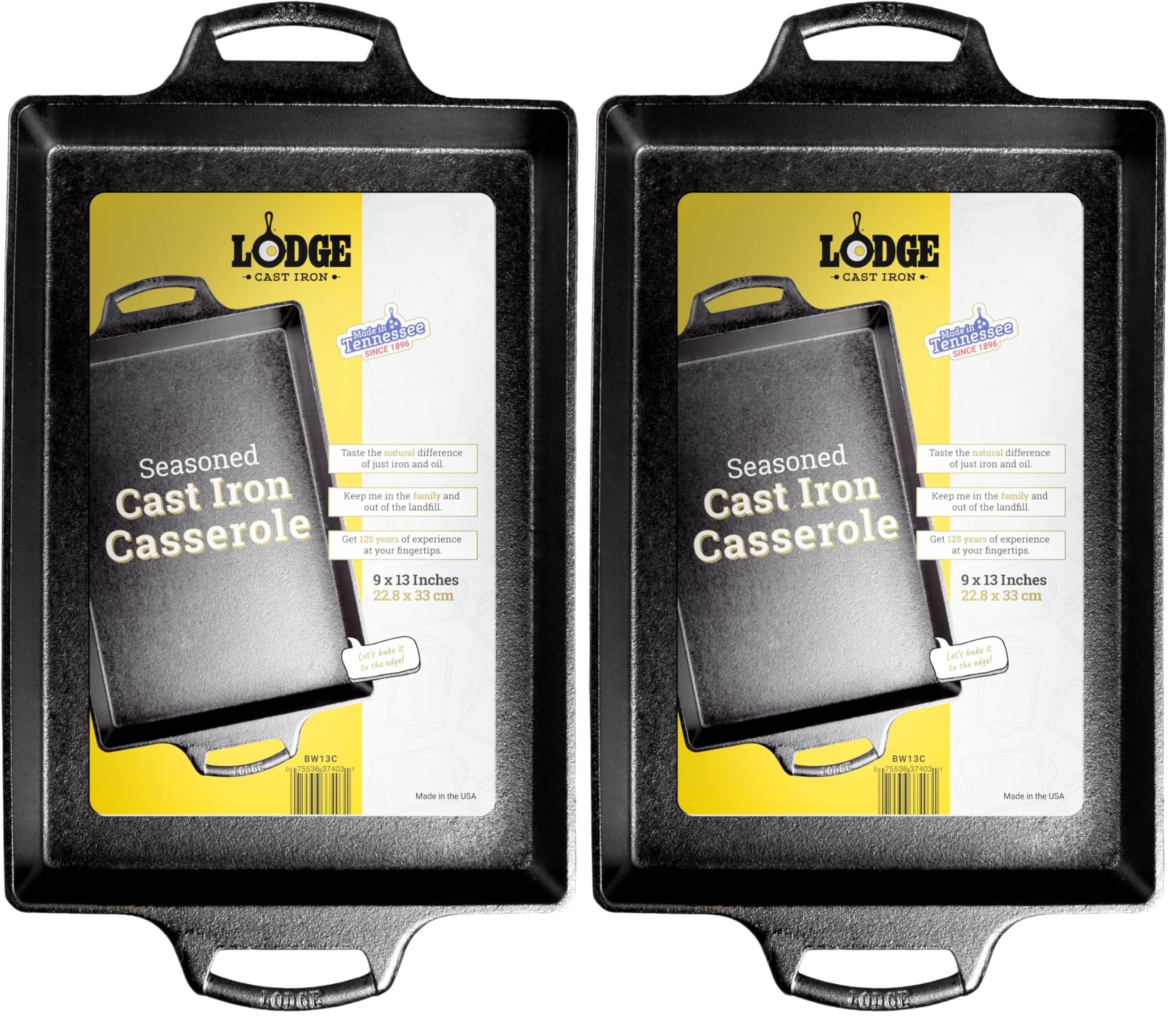 Lodge 9x13 inch (Pack of 2) / Black / Casserole Dish Casseroles