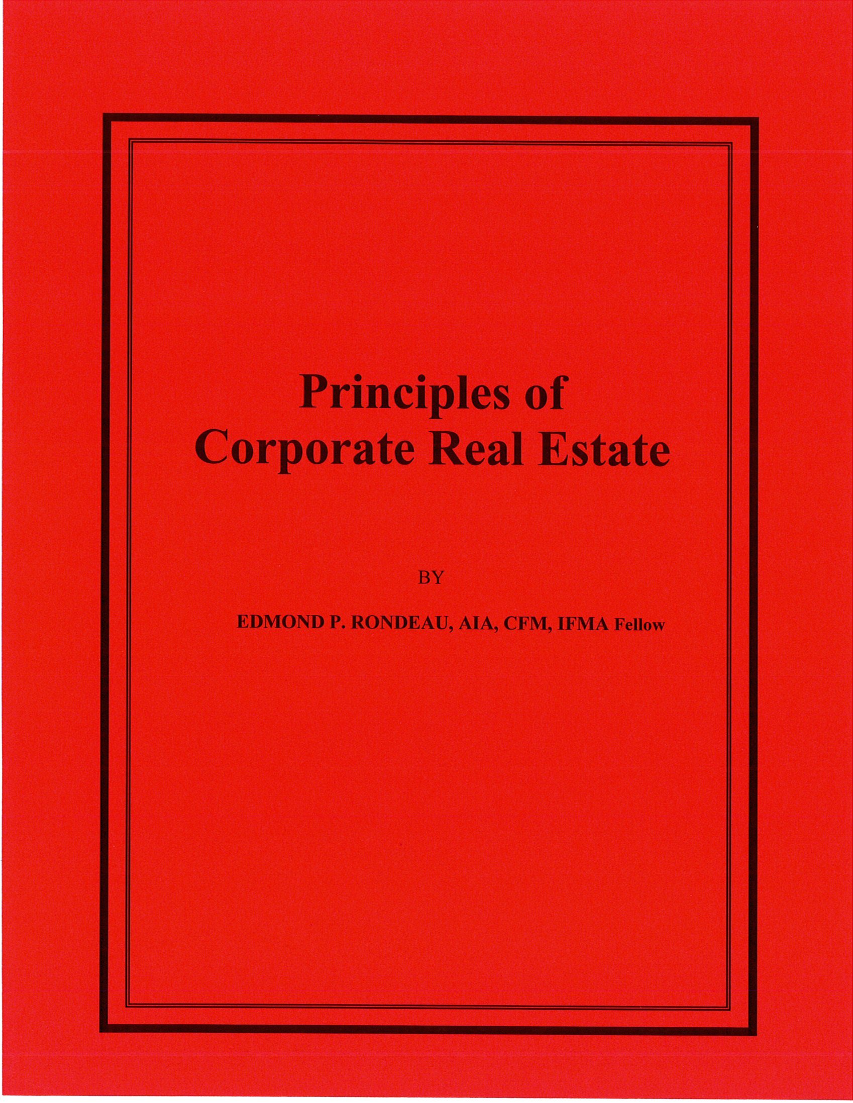 Principles of Corporate Real Estate boostez votre carrière internationale