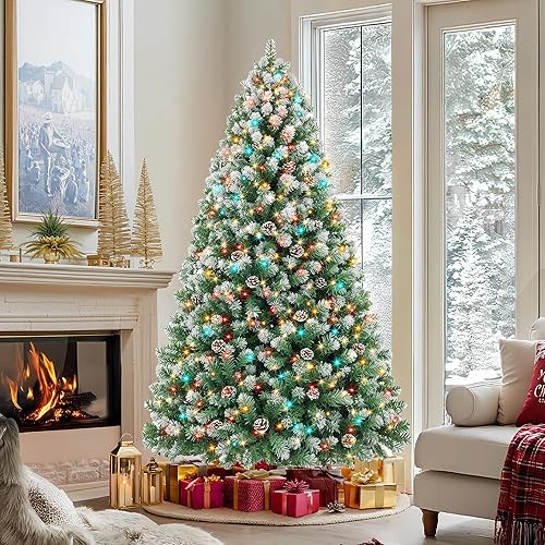 Miniatura 2 de HOLLO STAR Árbol de Navidad preiluminado de 6 pies con 250 luces LED, control de aplicación, árbol de Navidad artificial, luces RGBW multicolor, 914