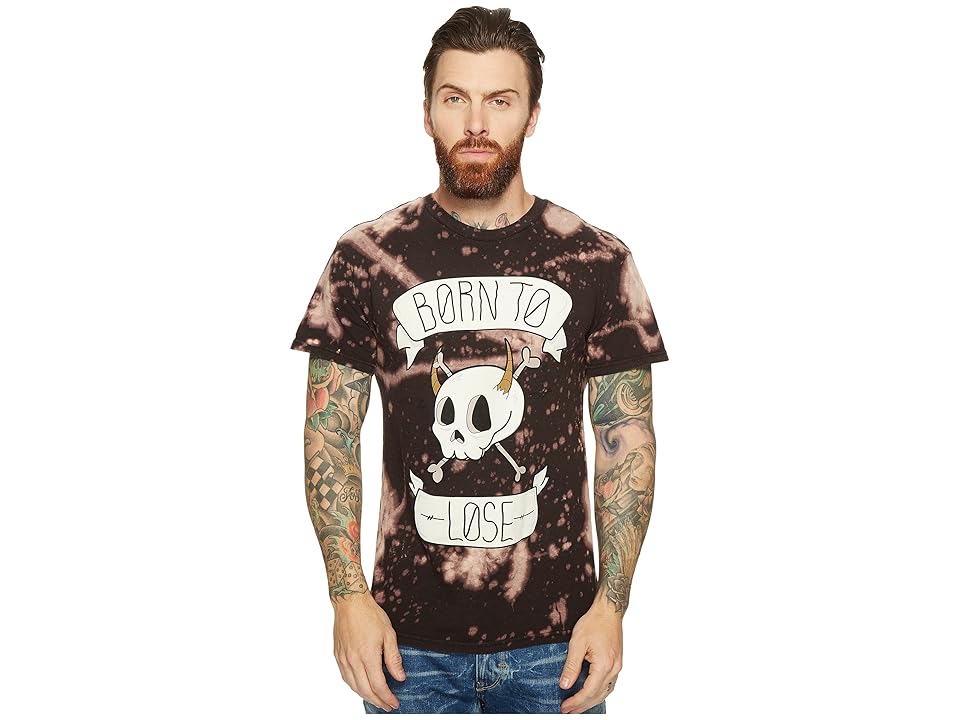 

Depressed Monsters Born to Lose Reverse Tie-Dye Splatter Premium Tee (Black/Bleach) T Shirt