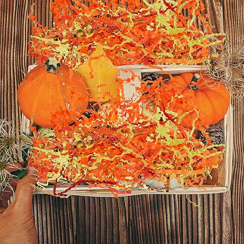 Miniatura 5 de Zonon Paquete de 10 rellenos de papel de corte arrugado de 10.58 oz para embalaje y relleno de cesta vacía, papel de seda de rafia, rellenos de