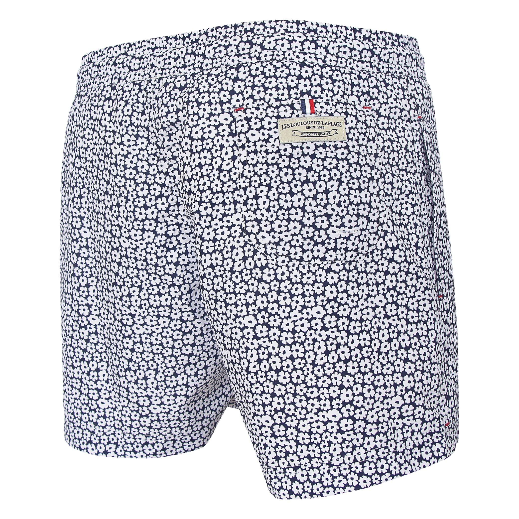 Bañador para Hombre Natación, Diseño de Flores, Color Azul y Blanco - Montauk 800, Azul, XXL