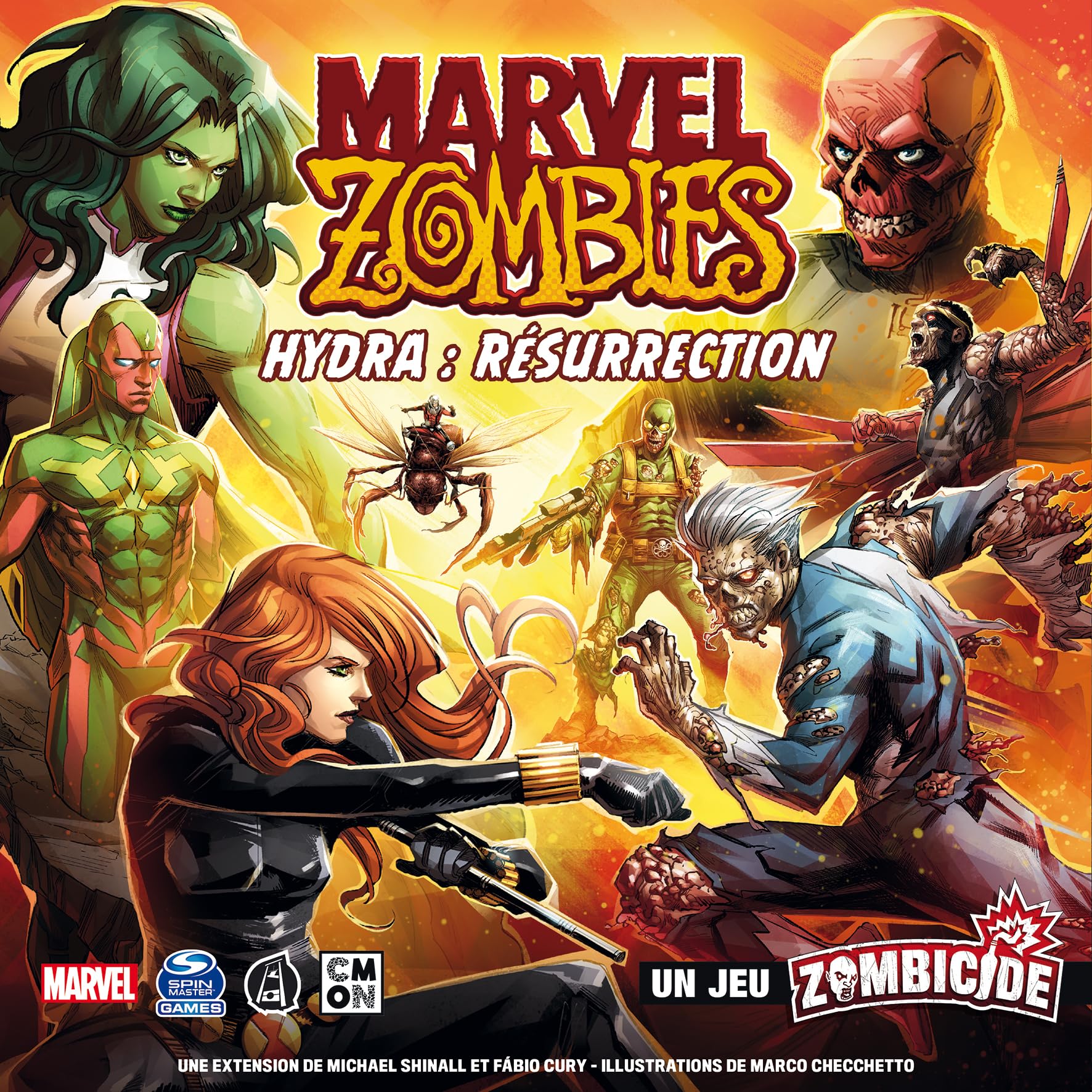 Asmodee - Gra planszowa Marvel, CMNMZB05FR, Rozszerzenie: Hydra Zmartwychwstanie