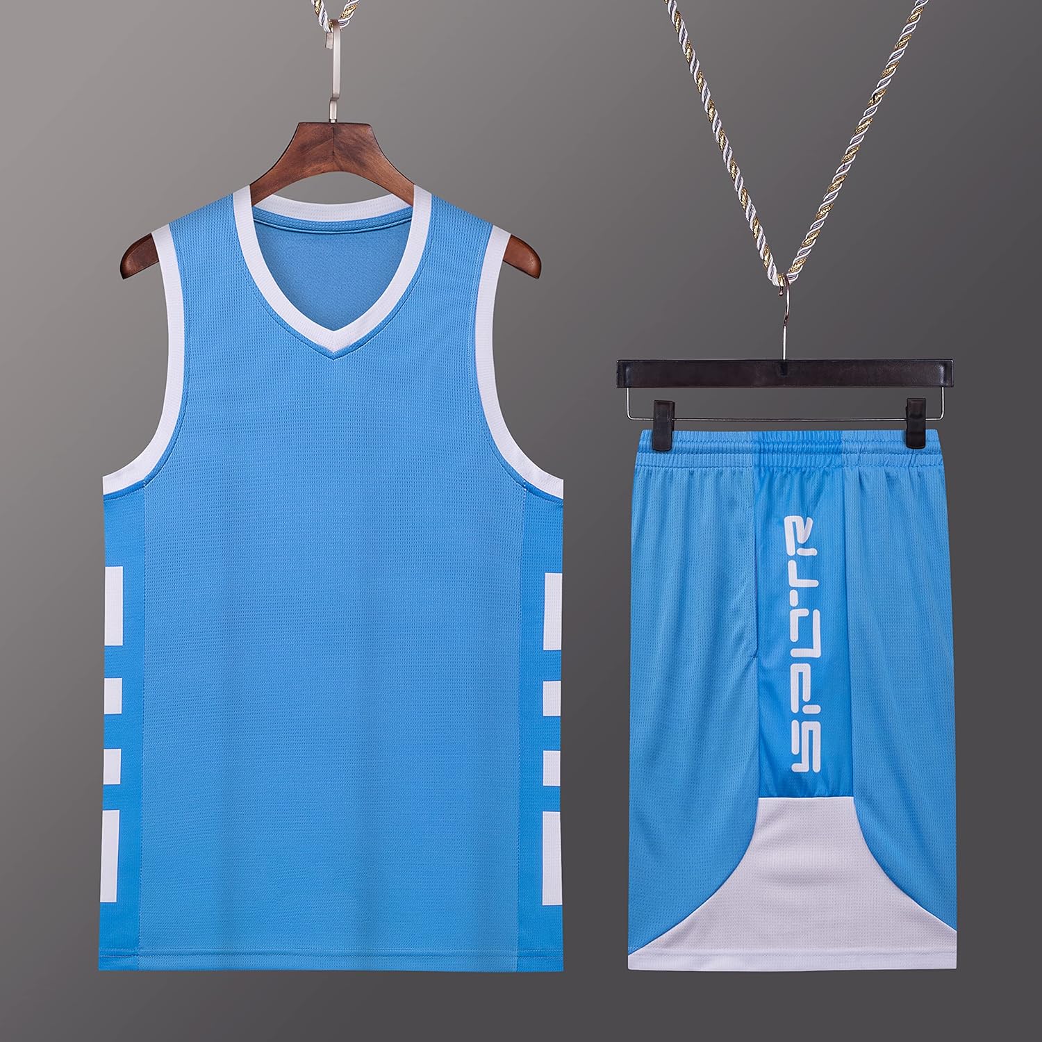 Custom Basketball Jersey Fan Jersey Fashion Basketball Jersey Printed Team Name & Number Personalized Team Uniforms Sky Blue image 2 of 6 B09XDJZS23