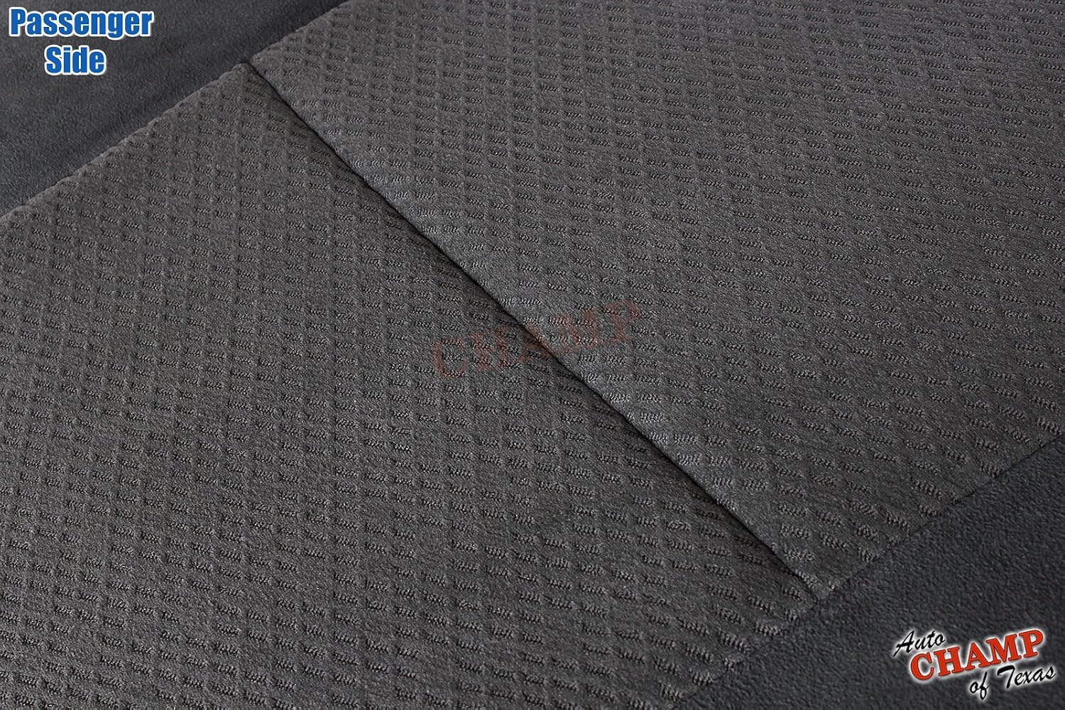 Compatible with 2007-2008 GMC Sierra SLE SLT h D-Passenger Side Bottom Cloth Seat Cover, Ebony Black 19D