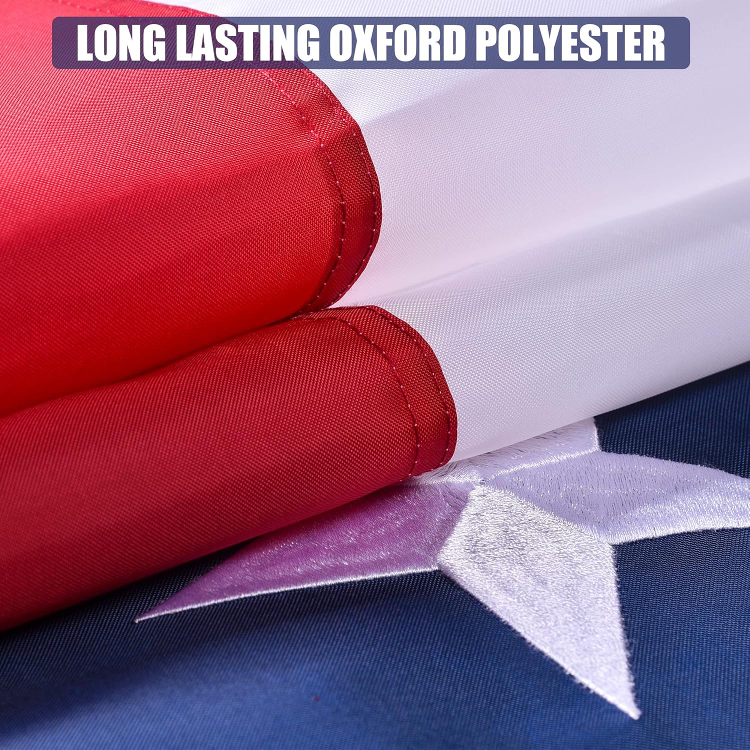 North Carolina State Flag 3x5 Ft Deluxe Full Embroidered Heavy Duty Polyester Durable NC Outside Flag with Sewn Stripes and Brass Grommets for Indoor/Outdoor - Image 3