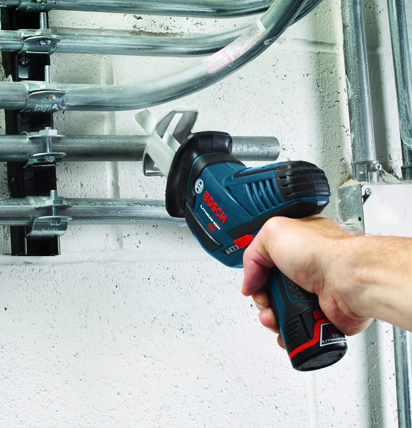 Bosch Bare-Tool PS60BN 12-Volt Max Lithium-Ion Pocket Reciprocating Saw with Exact-Fit L-BOXX Tool Insert Tray