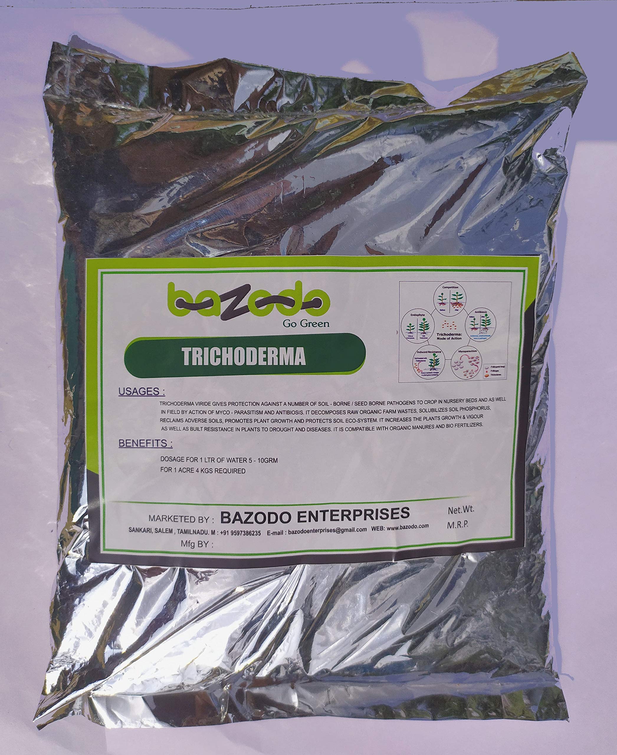Bazodo Organic Trichoderma for Vegitables and Fruit Plants - Pack of 1Kg - 2 Nos (B083KPCF6J) Amazon Price History, Amazon Price Tracker