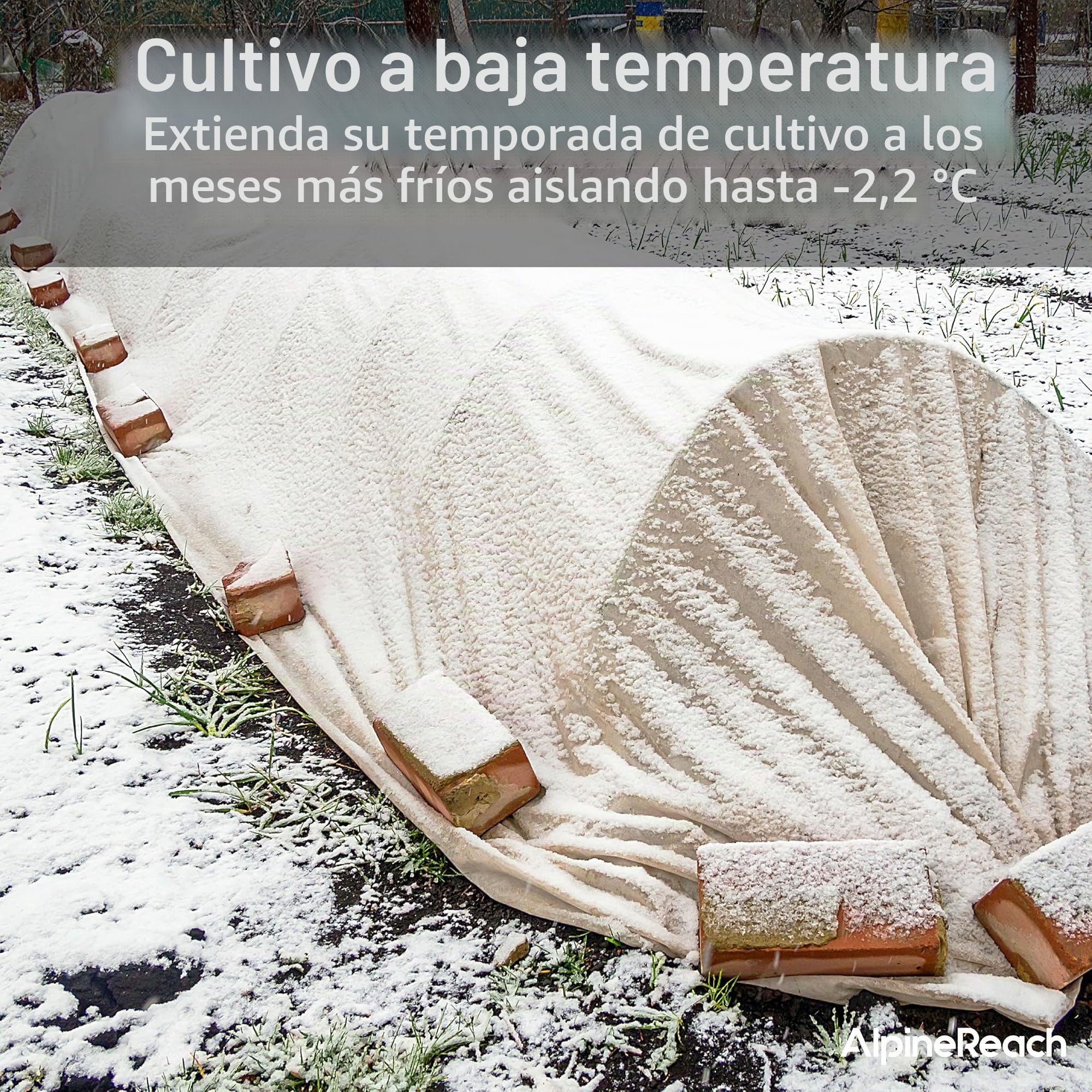AlpineReach Cubierta de protección contra heladas de Plantas 3m x 9m Fila Flotante, Manta de jardín para congelar Material de Tela para Proteger en el frío del Invierno, jardinería a Bajas