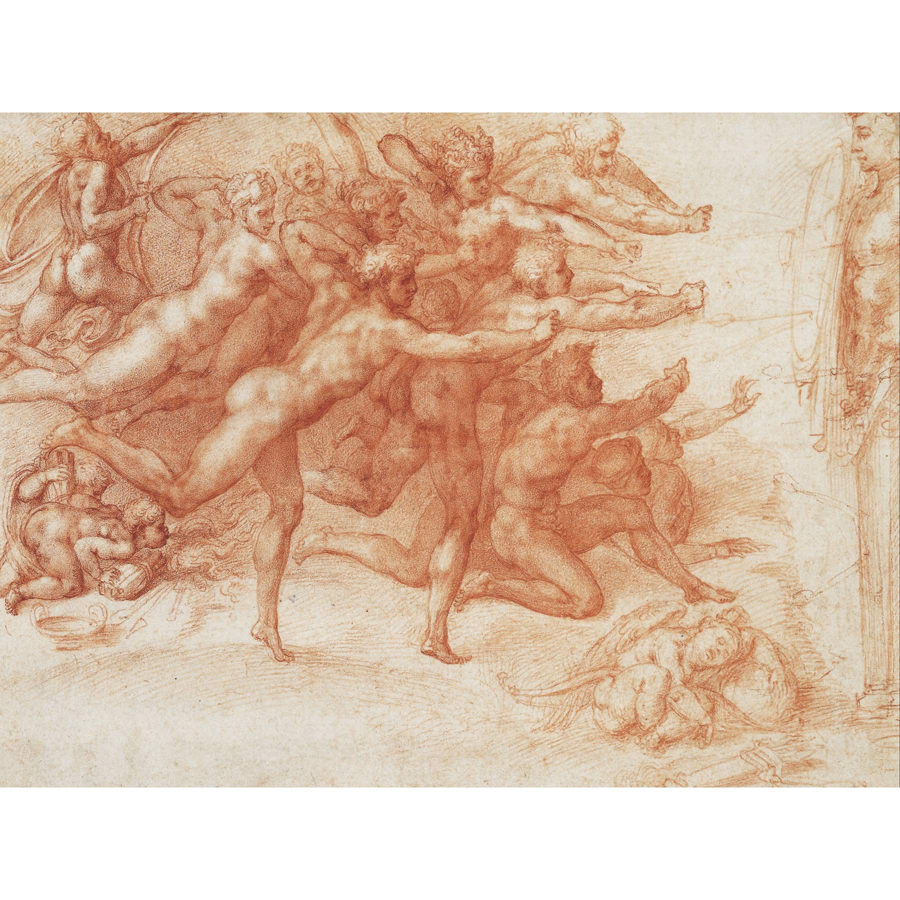 Michelangelo Buonarroti Archers Shooting At A Herm Large Art Print Poster Wall Decor Premium Mural