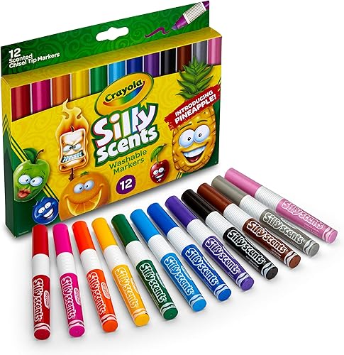 Miniatura 1 de Crayola Silly Scents - Marcadores perfumados marcadores lavables 12 unidades regalo para niños