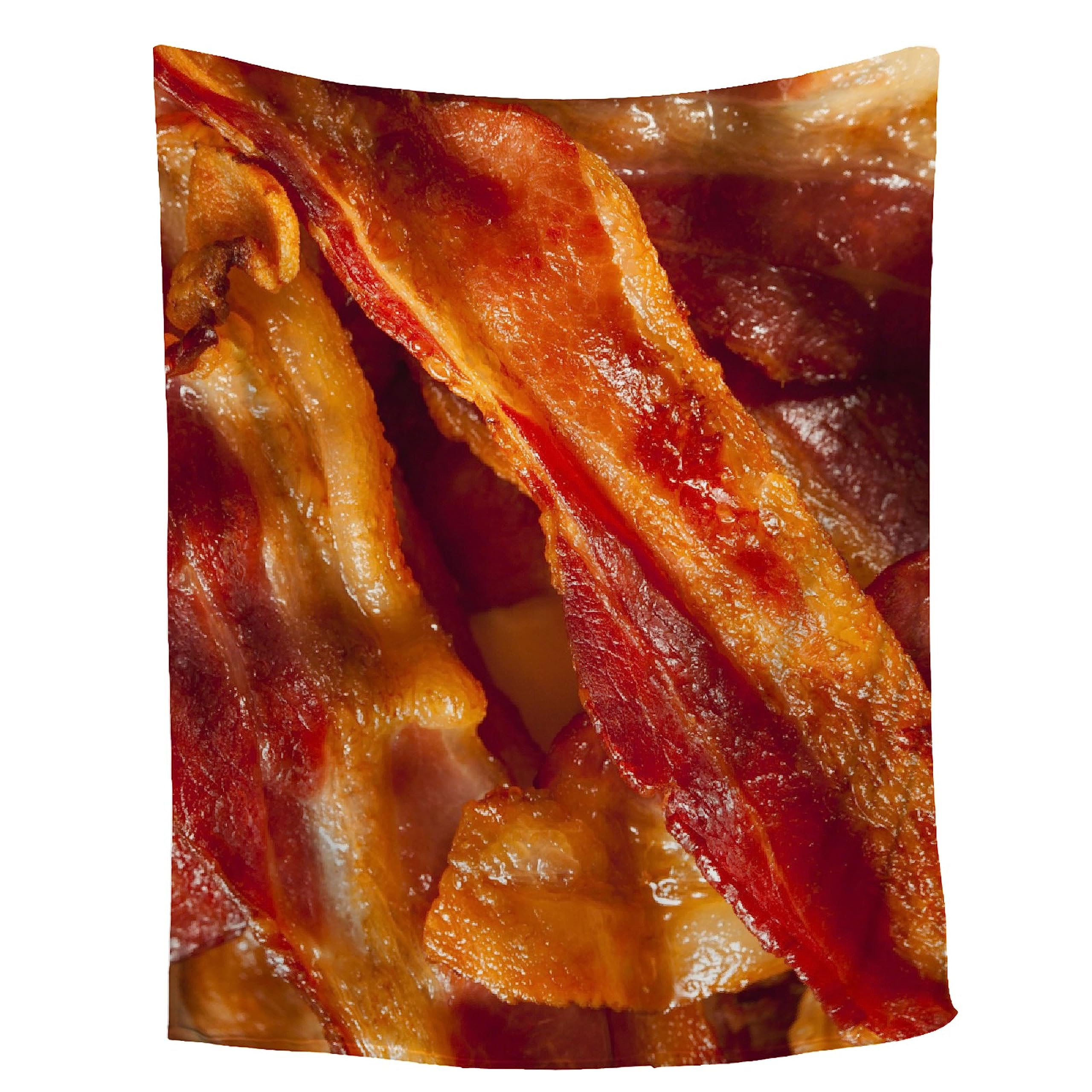Bacon Blanket Lovers Gift for Girls Boys Super Soft Flannel Blanket for Sofa Couch Bed- Plush Warm Cozy Bed Quilts Home Decor for All Seasons - 40"x50