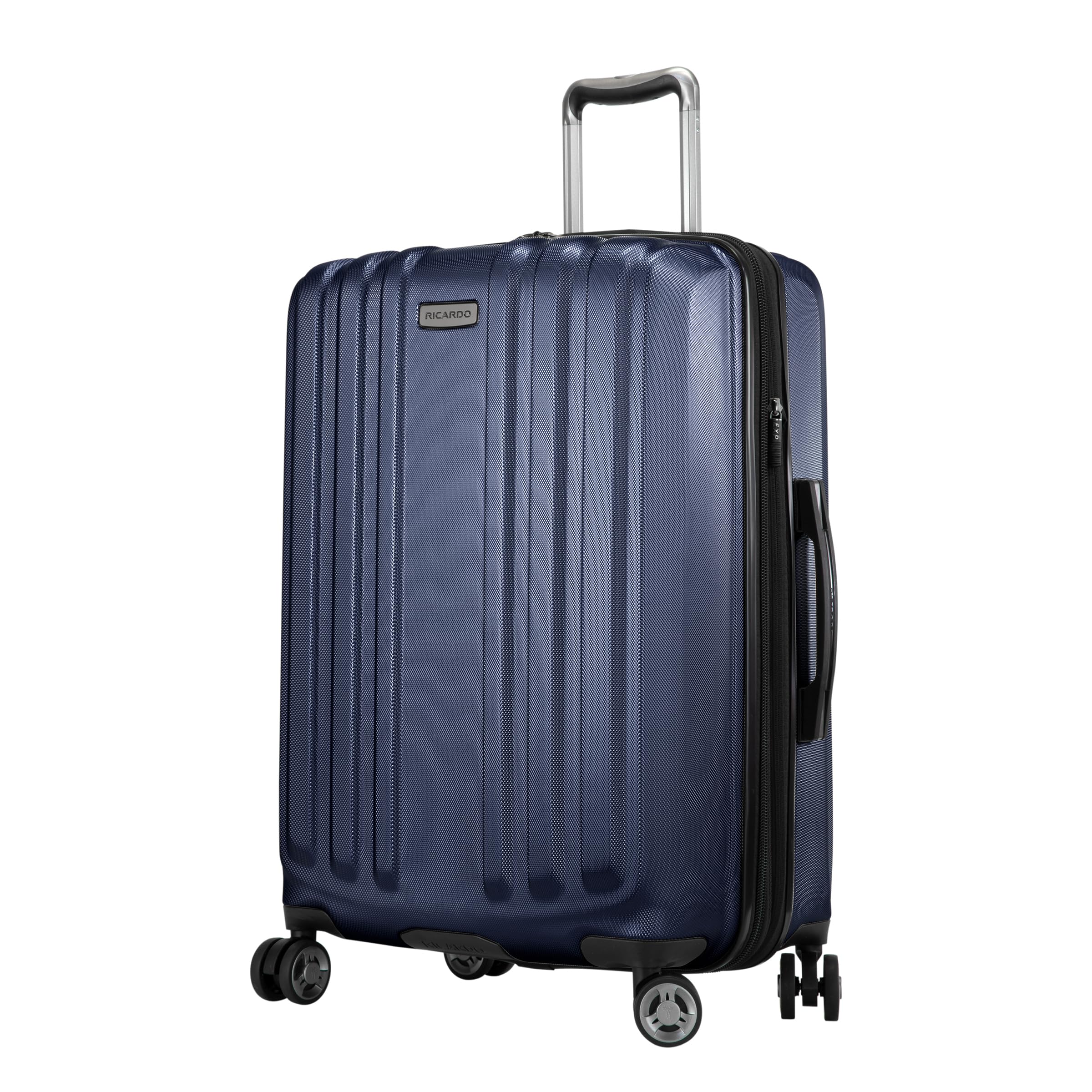Ricardo Beverly HillsAnderson Hardside Medium Checked Luggage Spacious Expandable Travel Bag with Dual Spinner Wheels, 24-inch, Patriot Blue