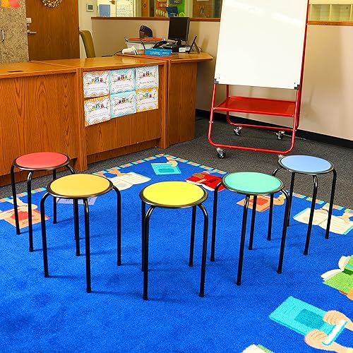 Miniatura 4 de Pearington Taburete acolchado multiusos para aula y hogar para niños, multicolor
