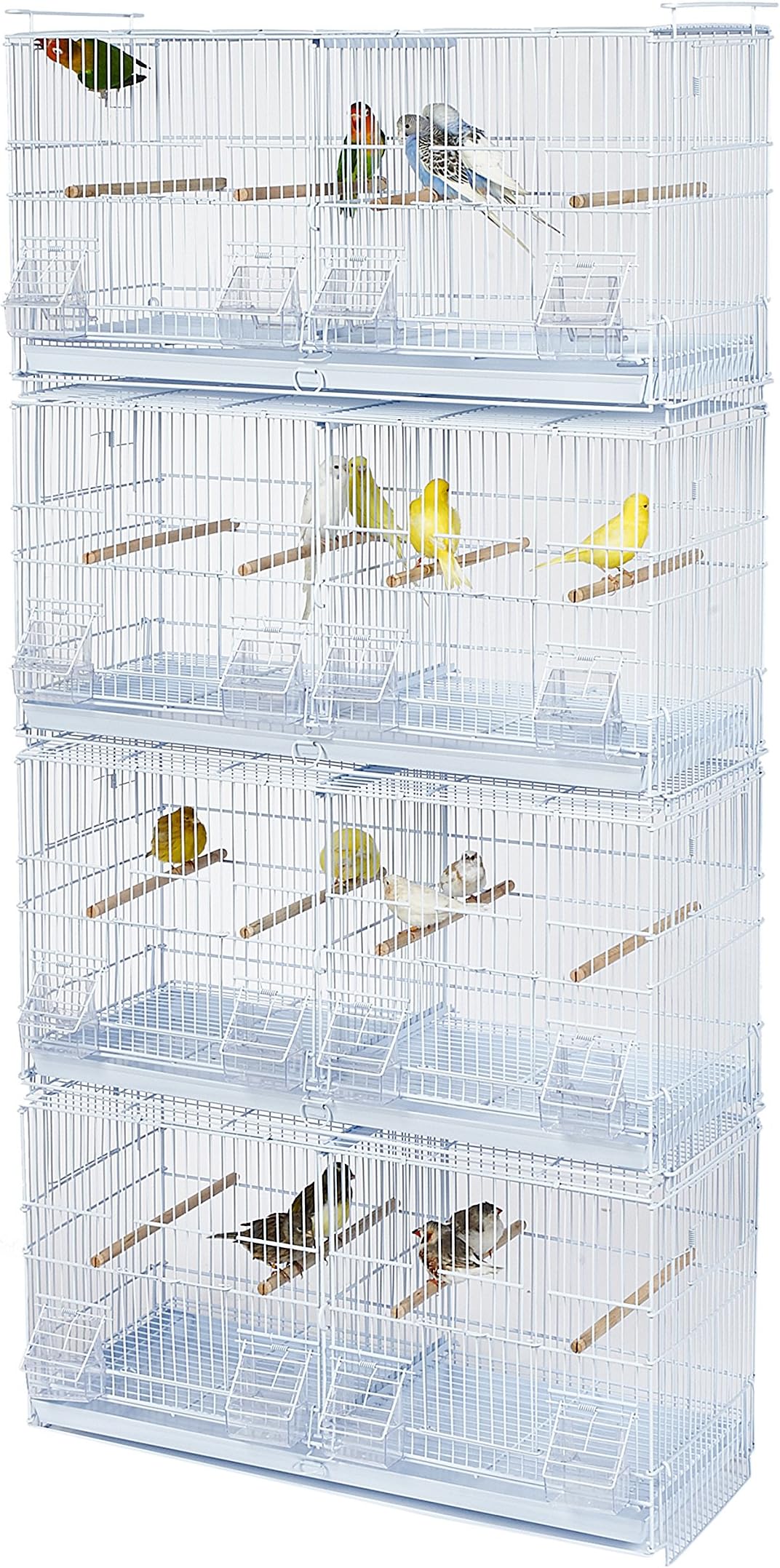 Kookaburra Cages Walnut - X4 Double Wire Breeding Cage - For Cockatiel Small Parakeet Budgie Canary Finch ECT