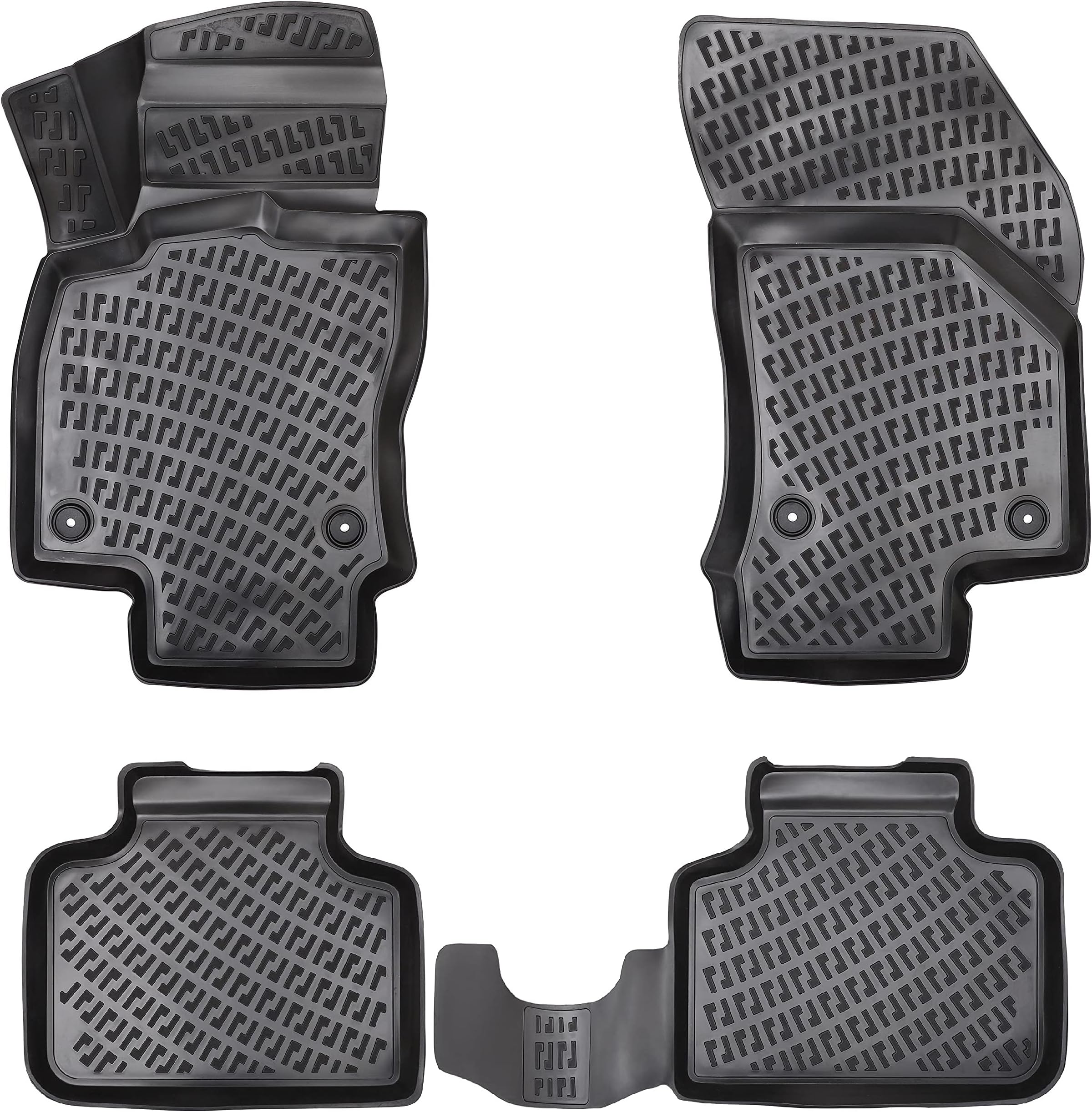 ELMASLNE Auto-Fußmatten Gumm (4 St), für FORD KUGA 1 (2008-2012 ELMASLNE Auto-Fußmatten Gumm (4 St), für FORD KUGA 1 (2008-2012