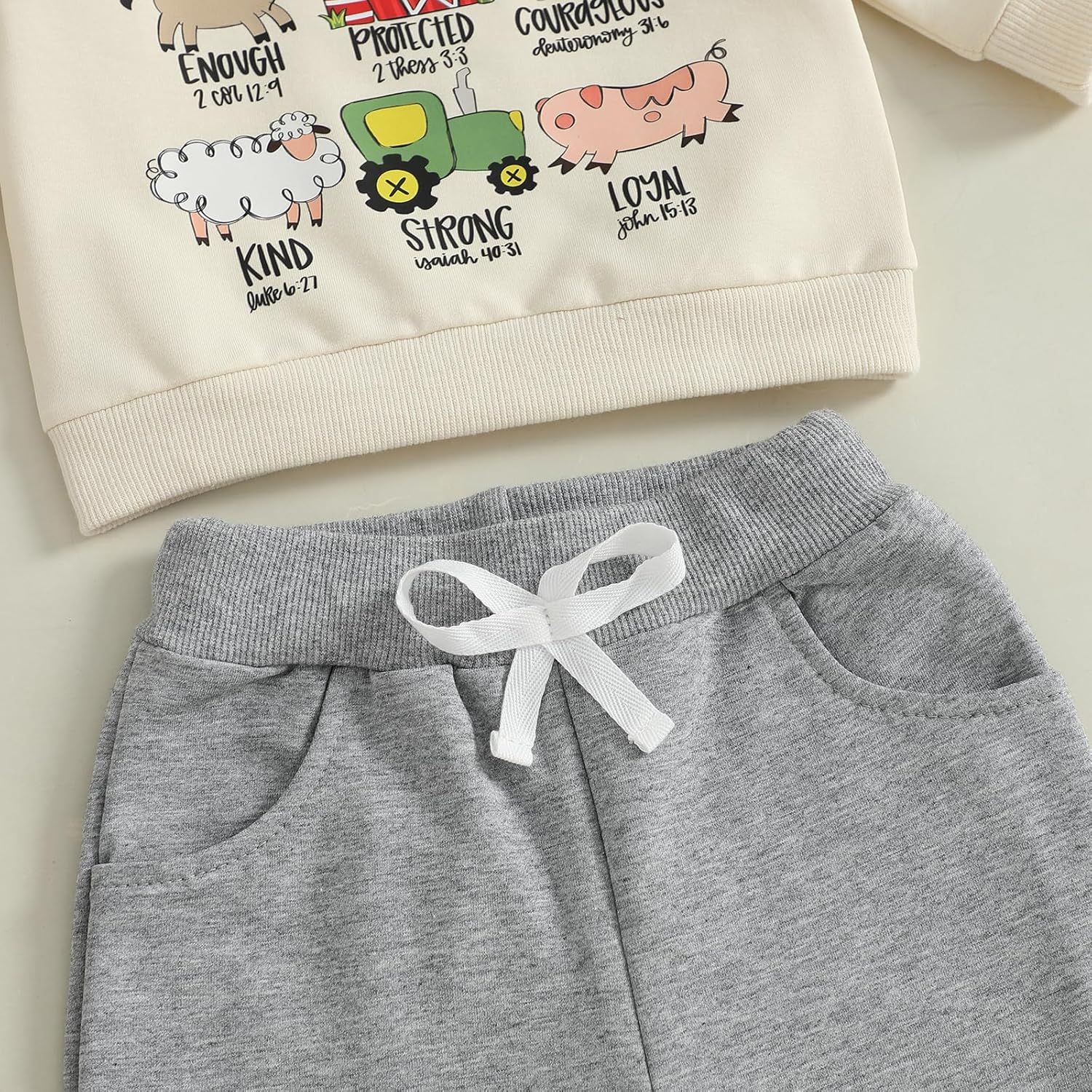 Murnouche Toddler Baby Boy Clothes Fall Winter Outfits Long Sleeve Sweatshirt Casual Pants Set - Image 4