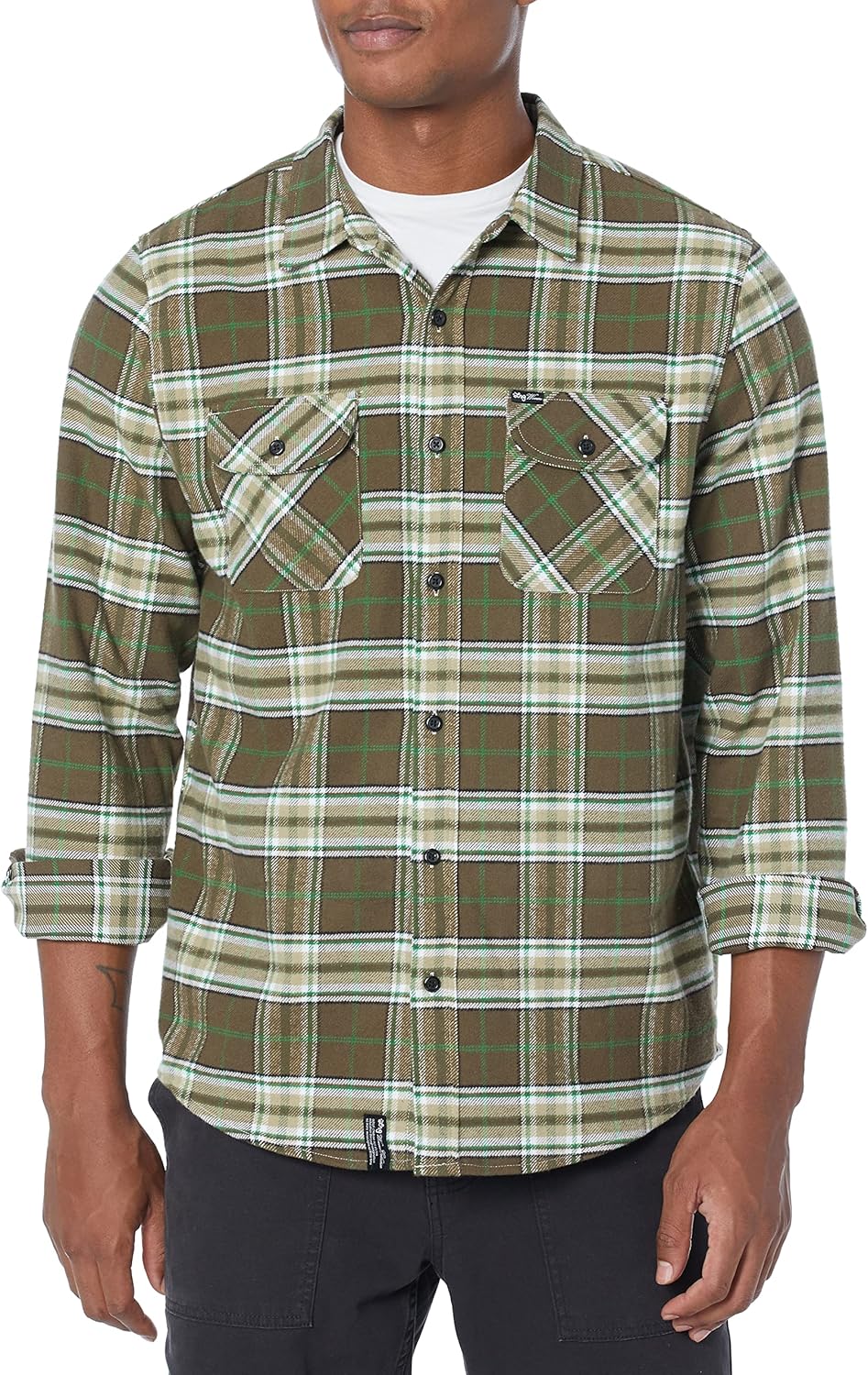 LRG Men's Long Sleeve Flannel Button Up Shirt