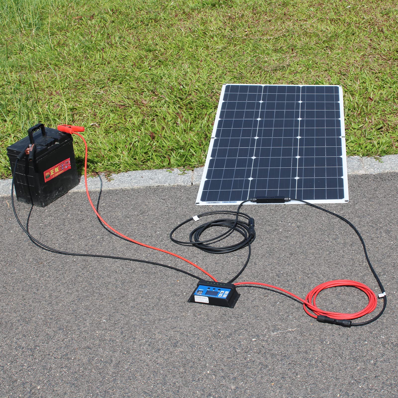 Amazon | 100W 太陽光フレキシブルソーラーパネル 単結晶 フレキシブル