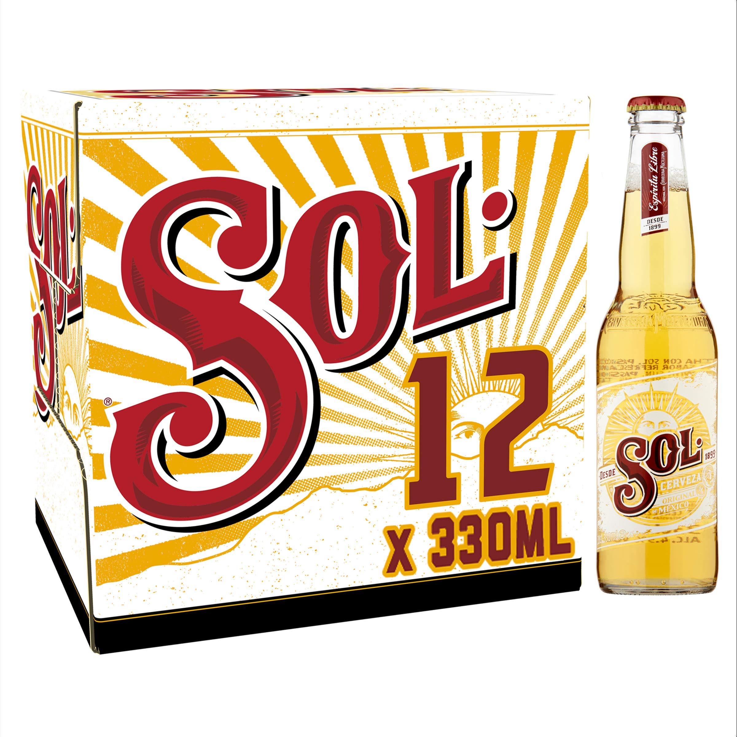 Sol Mexican Beer, 330 ml (Chilled) : Amazon.co.uk: Grocery