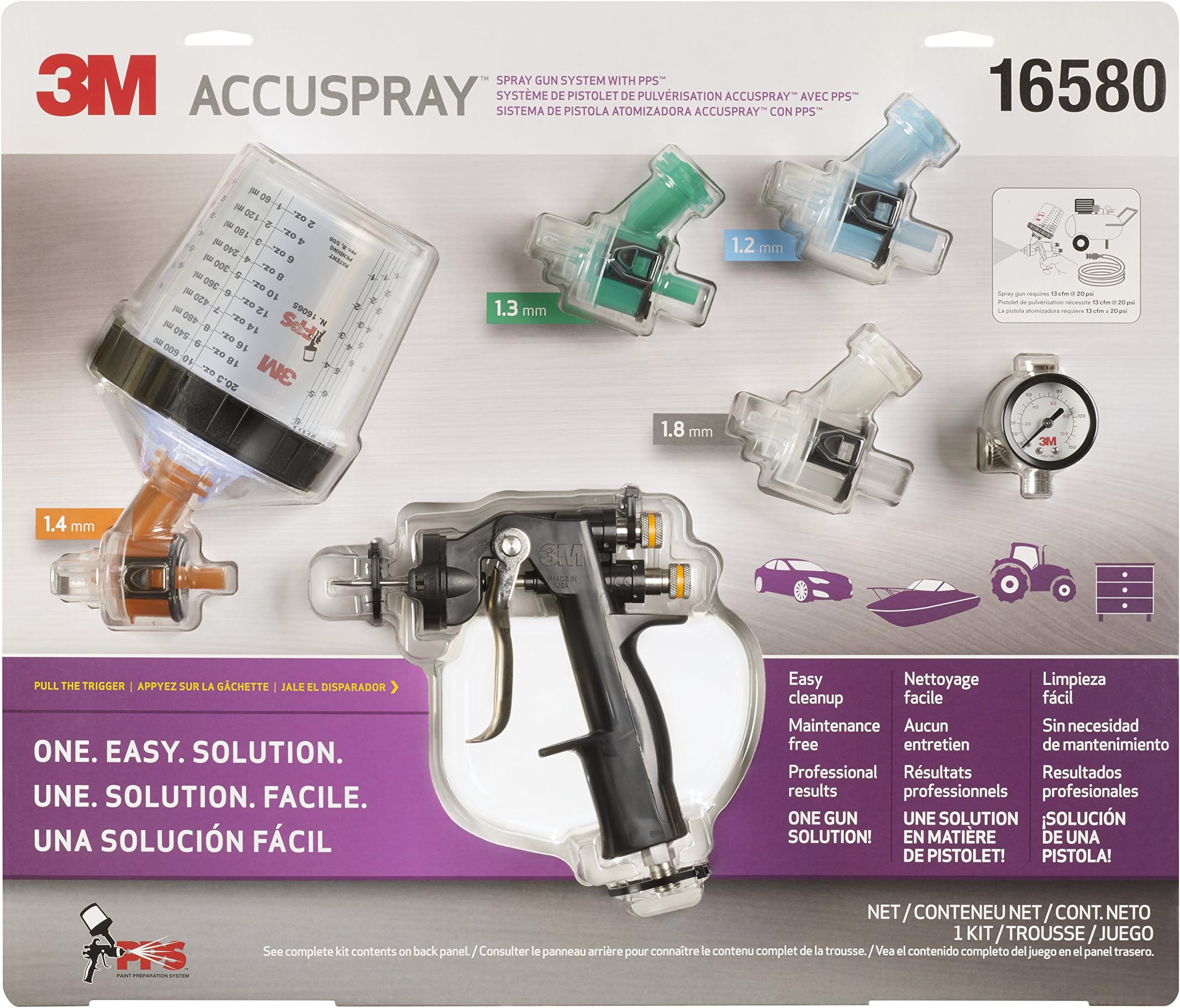 3M Accuspray ONE Spray Gun System with Standard PPS, 16580