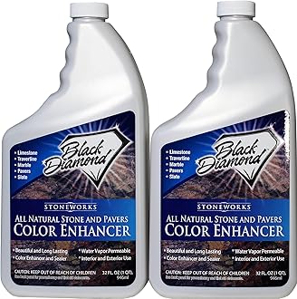 Color Enhancer Sealer for All-Natural Stone and Pavers. Marble, Travertine, Limestone, Granite, Slate, Concrete, Grout, Brick, Block.