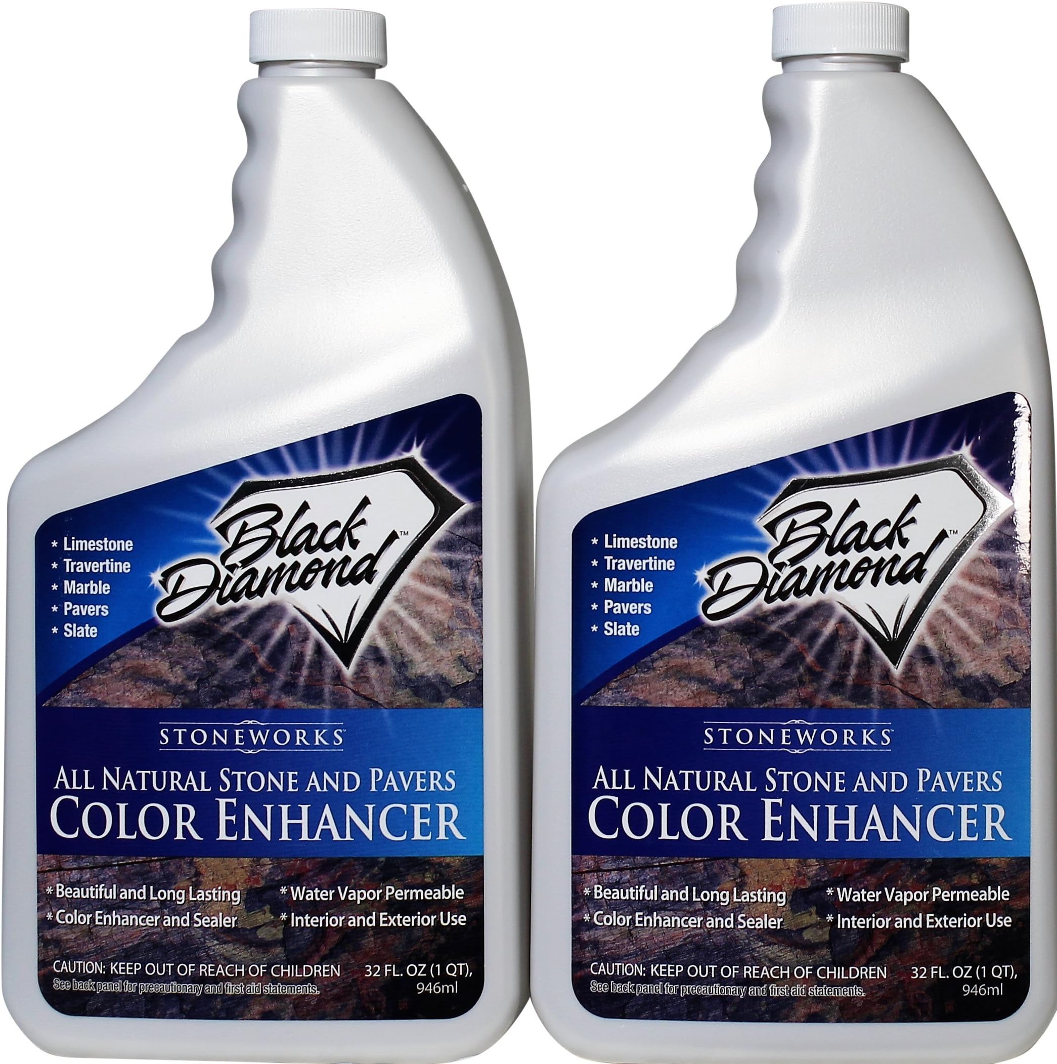 Color Enhancer Sealer for All-Natural Stone and Pavers. Marble, Travertine, Limestone, Granite, Slate, Concrete, Grout, Brick, Block.