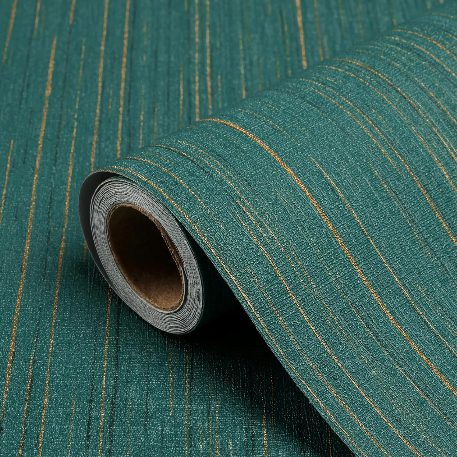 Teal Grasscloth Peel and Stick Wallpaper Texture Contact Paper 23.6" x 480"Self-Adhesive Wallpaper Faux Grasscloth Removable Wallpaper Cabinets Counter Top Liners 23.6" x 480" Teal , tiny bit of damage at the beginning of the roll item still in good condition