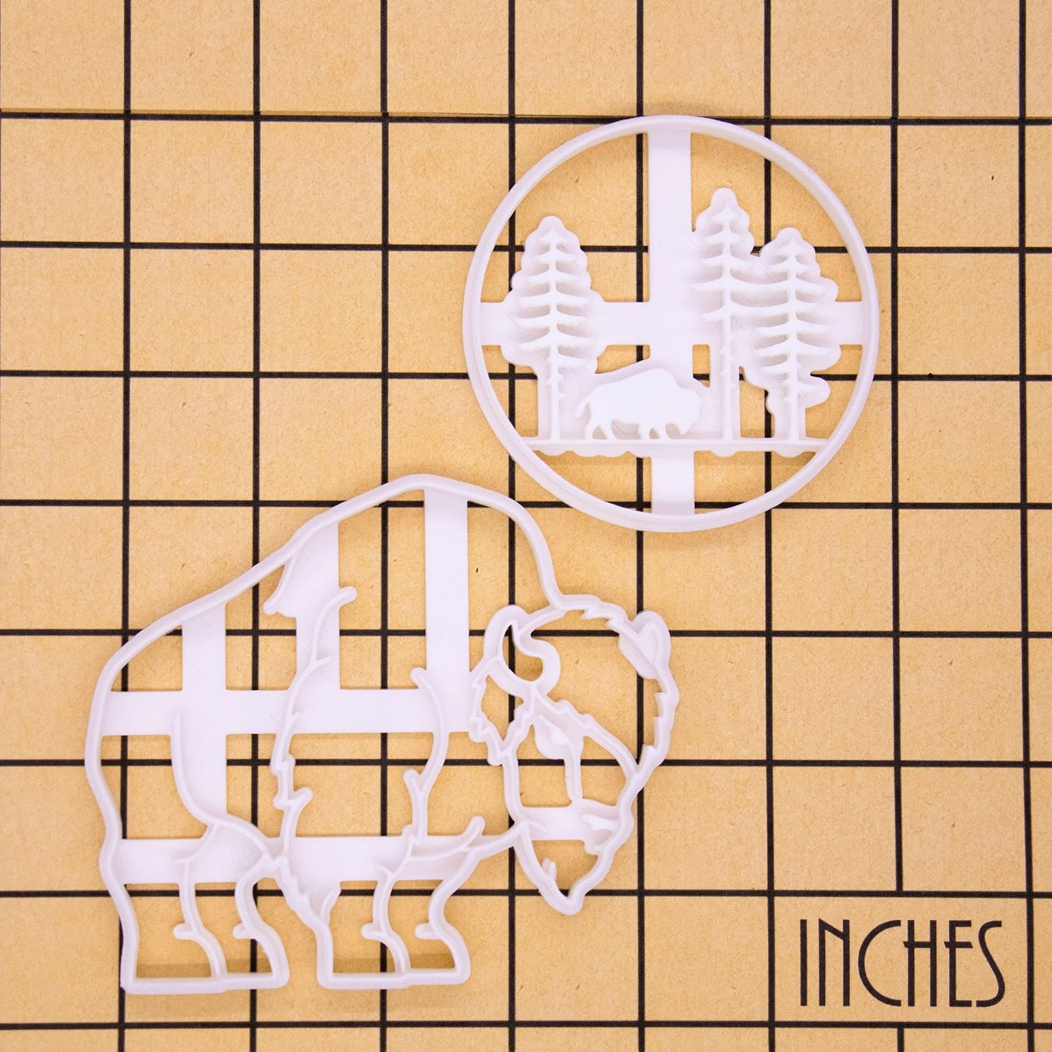 Set of 2 Wood Bison cookie cutters, 2 pieces - Bakerlogy